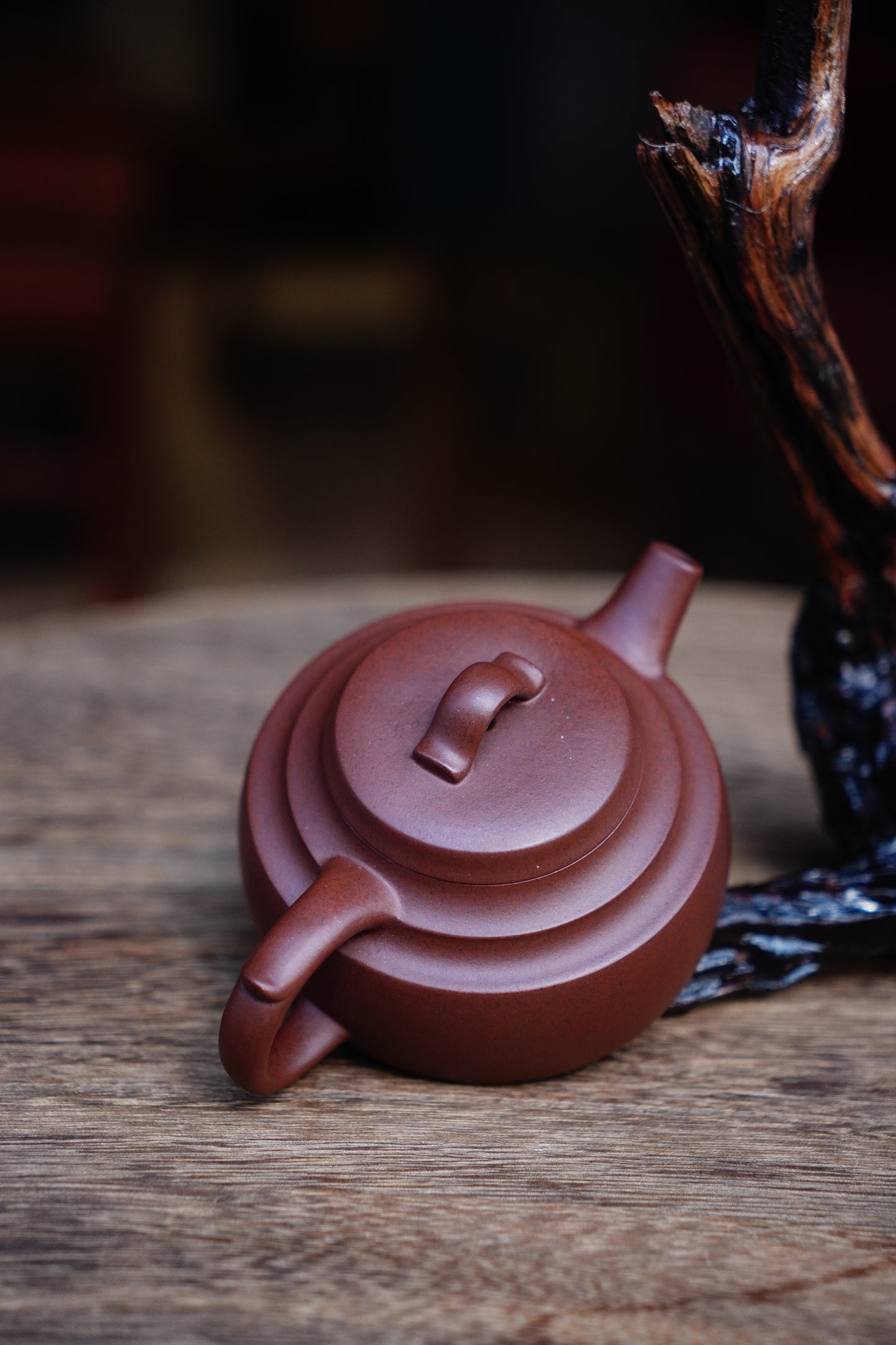 Handmade Xinqiao purple clay teapot 170ml Zen Gongfu tea