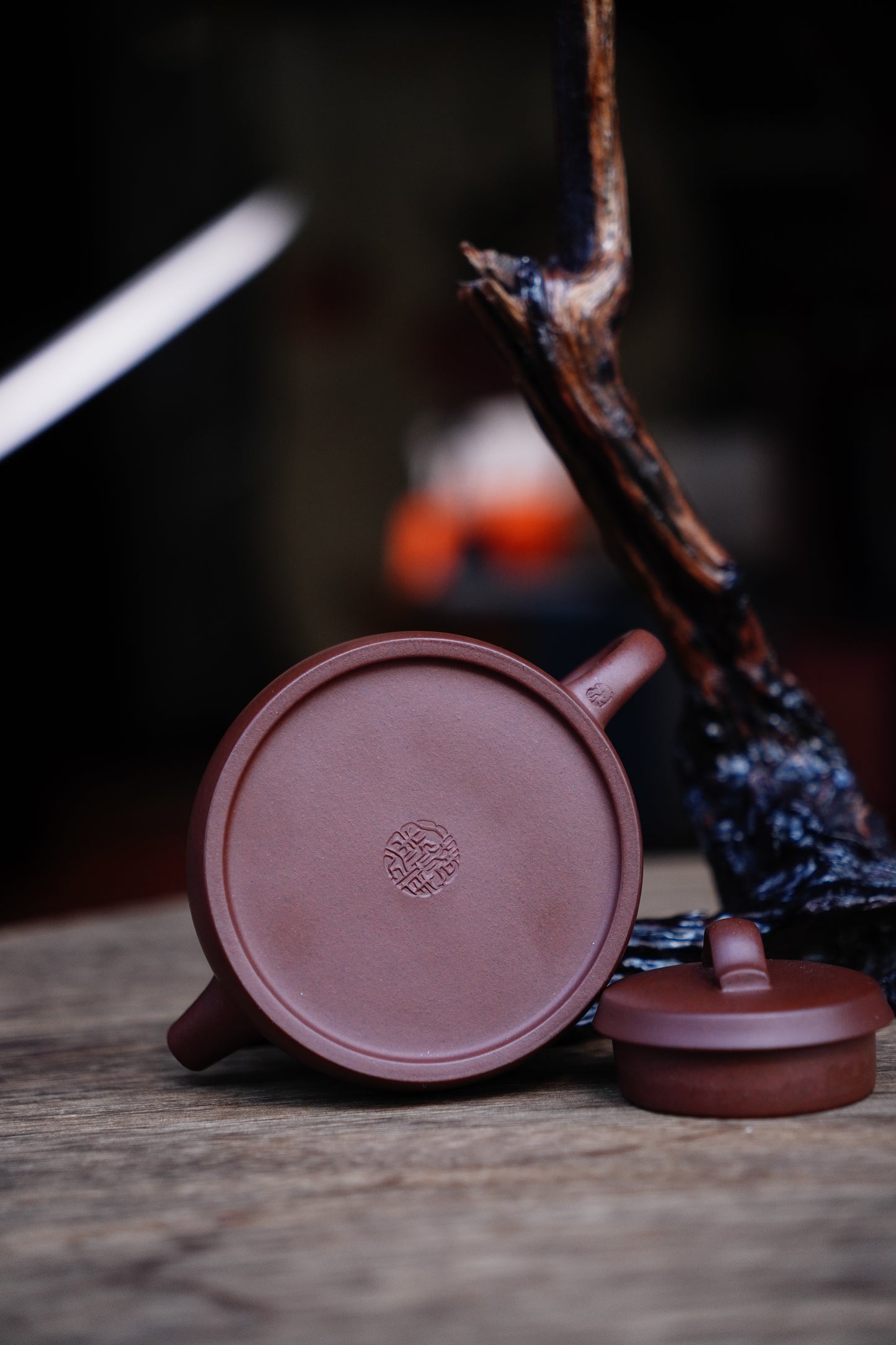 Handmade Xinqiao purple clay teapot 170ml Zen Gongfu tea