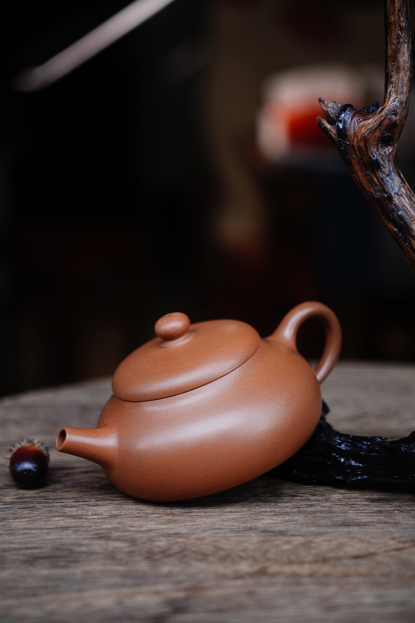 Full-Handmade Junyue  teapot, Qingpi clay, 180ml Collectible Zen Traditional Chinese Tea Art