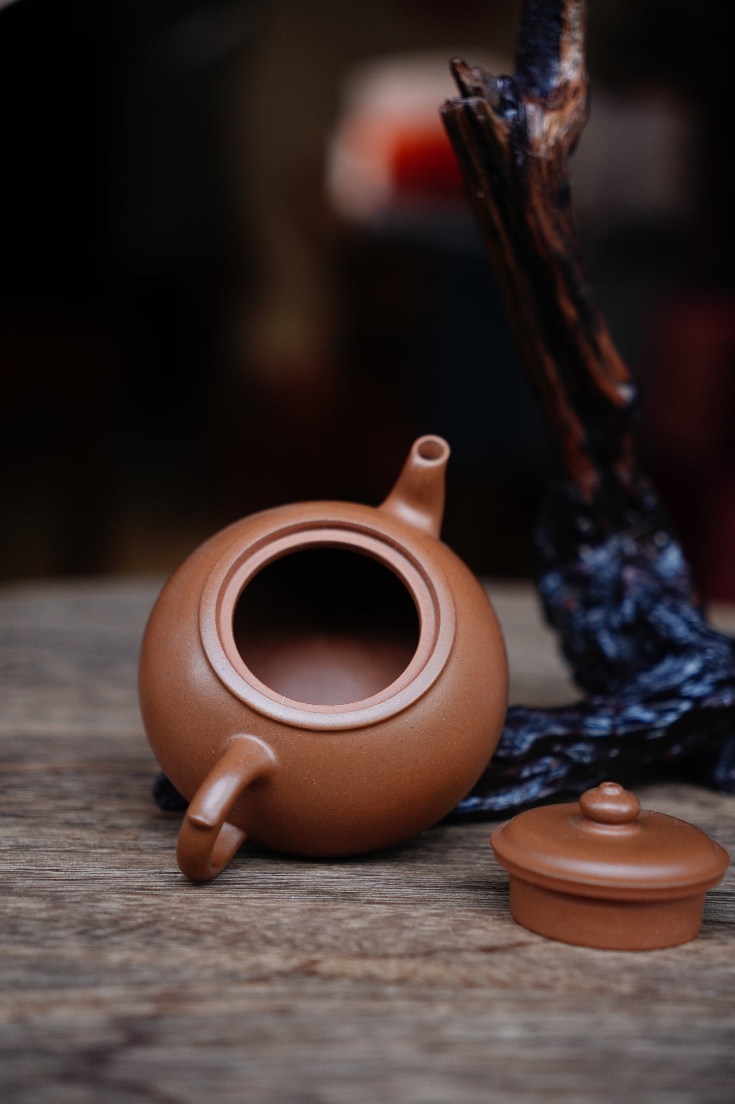 Full-Handmade gongdeng teapot, Qingpi clay, 130ml Collectible Zen Traditional Chinese Tea Art 130ml Piqing clay