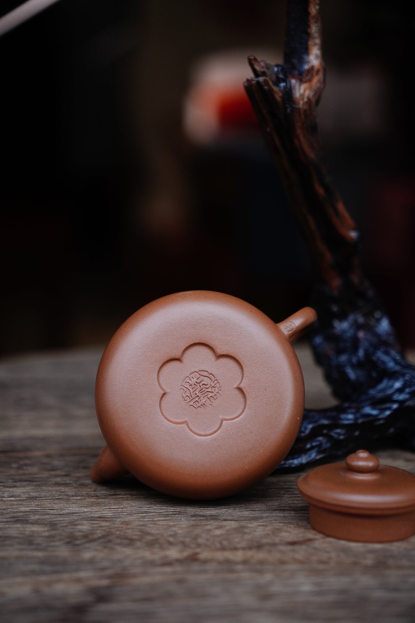 Full-Handmade gongdeng teapot, Qingpi clay, 130ml Collectible Zen Traditional Chinese Tea Art 130ml Piqing clay