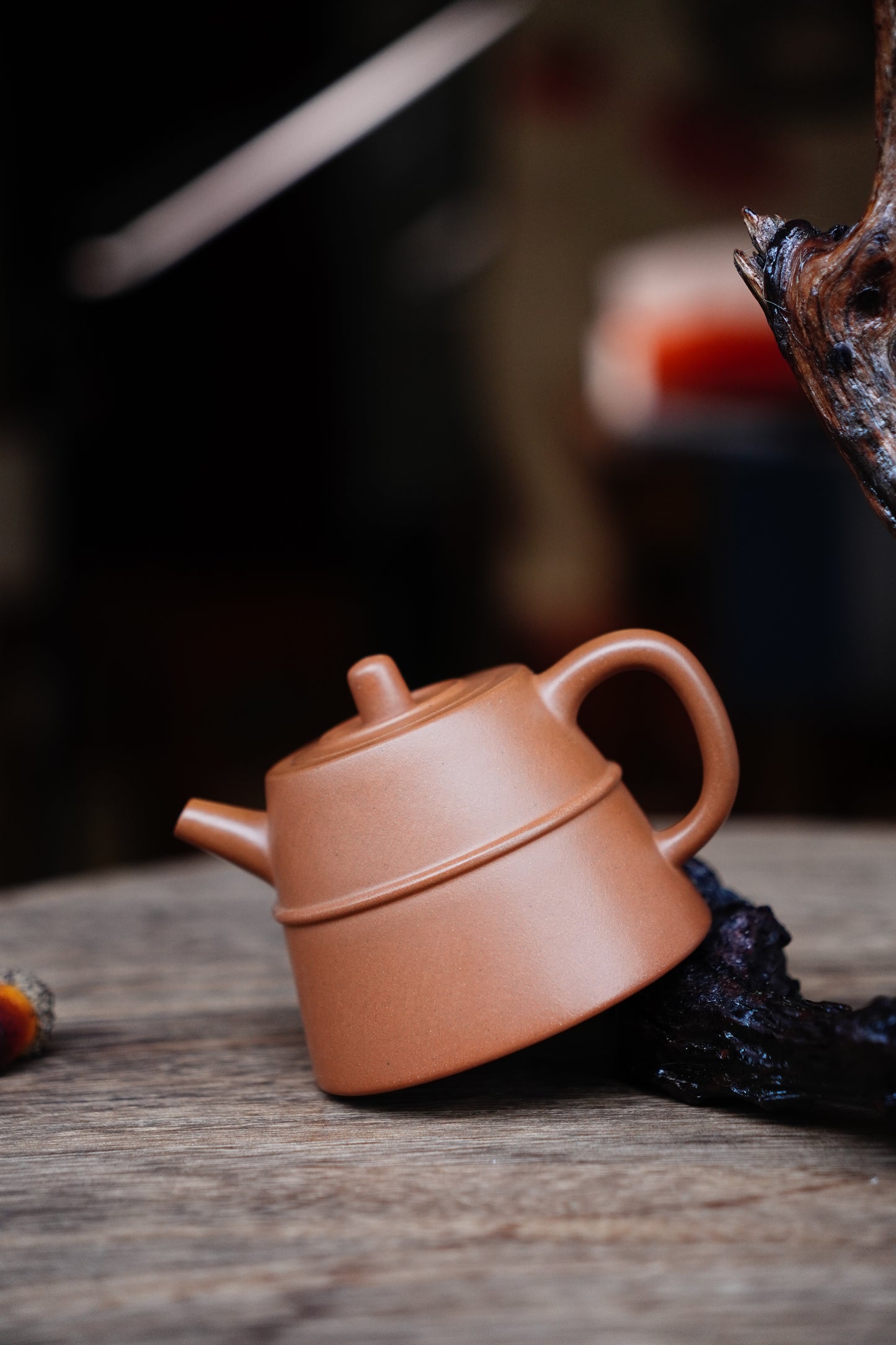Full-Handmade Hanzhong teapot, Qingpi clay, 170ml Collectible Zen Traditional Chinese Tea Art