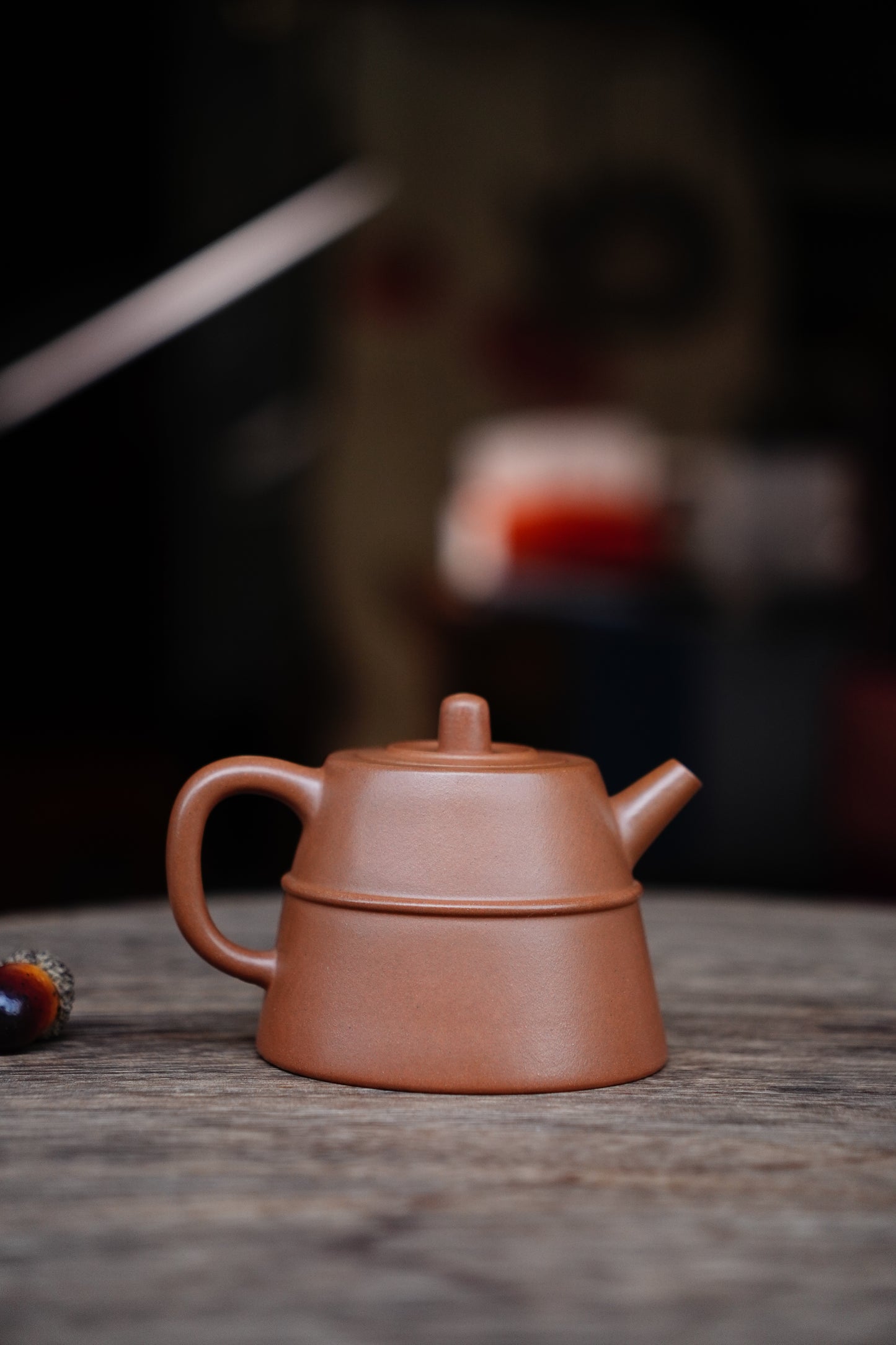 Full-Handmade Hanzhong teapot, Qingpi clay, 170ml Collectible Zen Traditional Chinese Tea Art