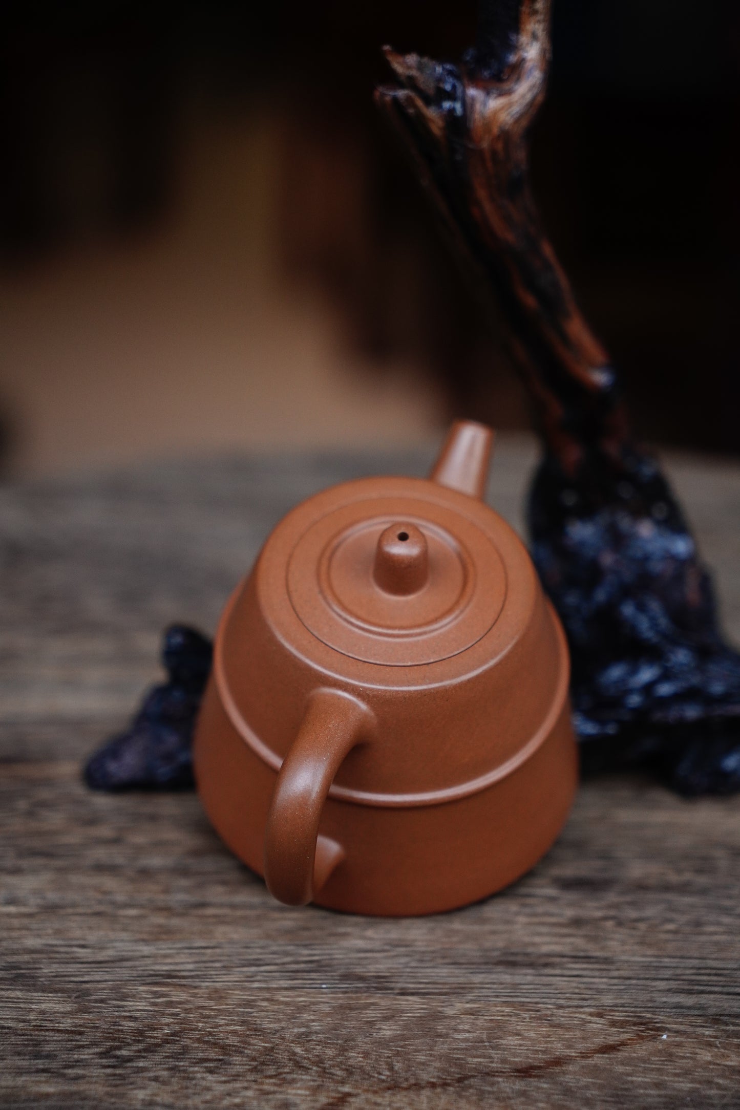 Full-Handmade Hanzhong teapot, Qingpi clay, 170ml Collectible Zen Traditional Chinese Tea Art