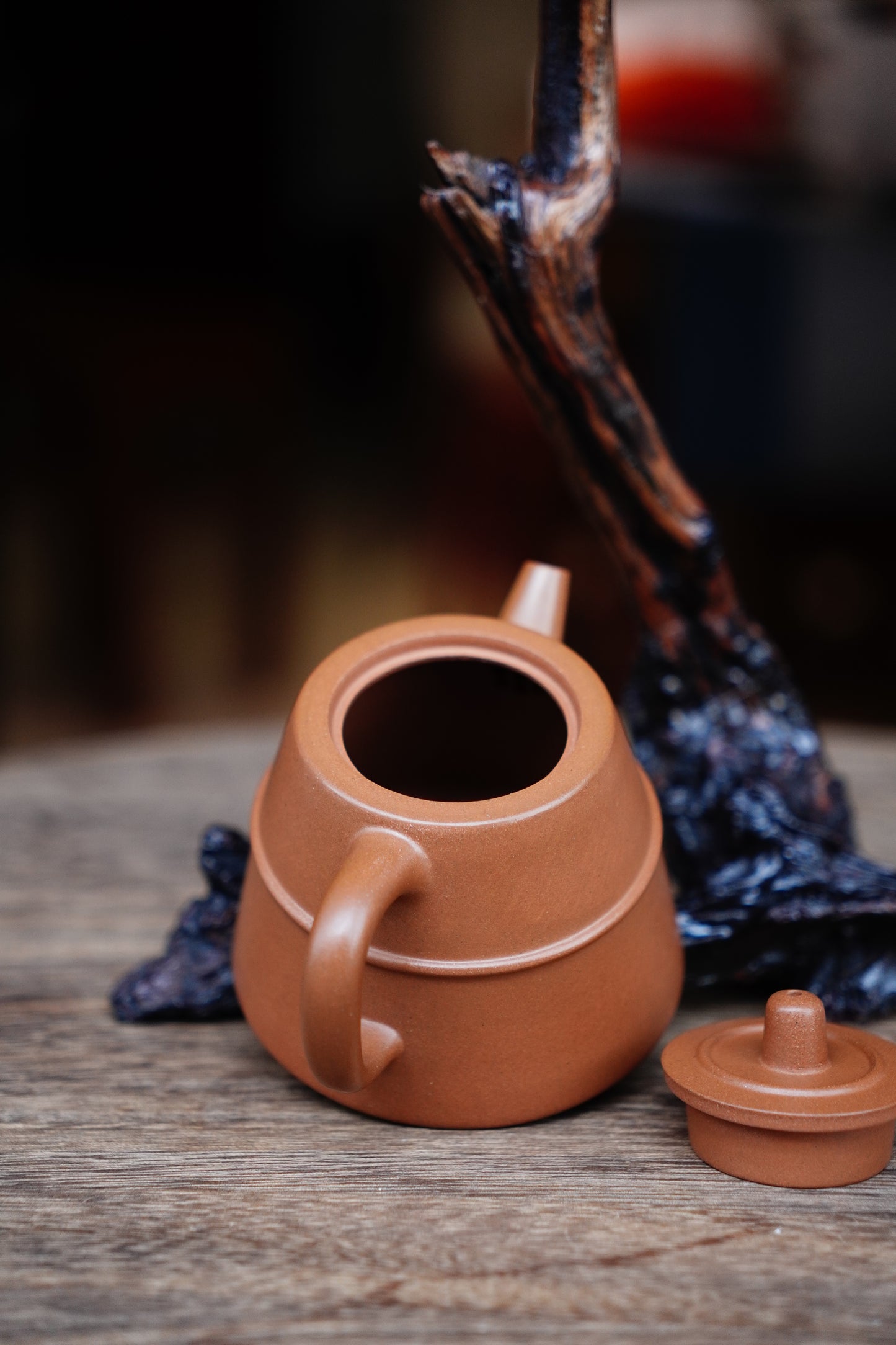 Full-Handmade Hanzhong teapot, Qingpi clay, 170ml Collectible Zen Traditional Chinese Tea Art