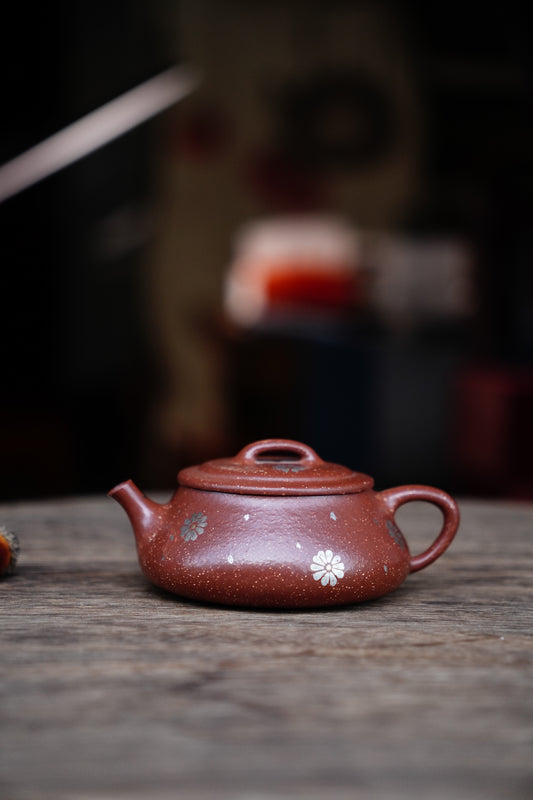 Full-Handmade Yipiao teapot, Red jiangpo clay, 130ml Collectible Zen Traditional Chinese Tea Art