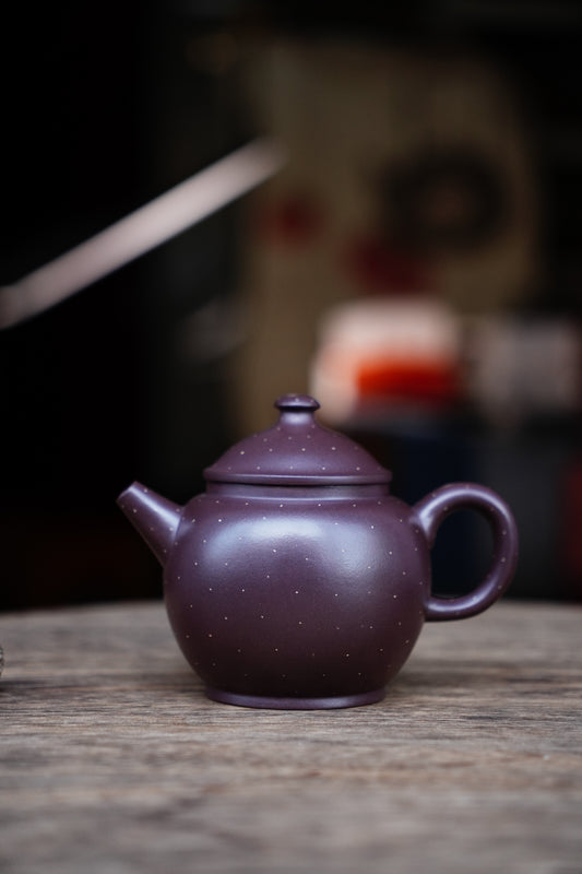 Collectible Julunzhu teaPot (Yixing Zisha Artisan) - Handcrafted purple clay Teapot 210ml Full-Handmade Zen Premium clay
