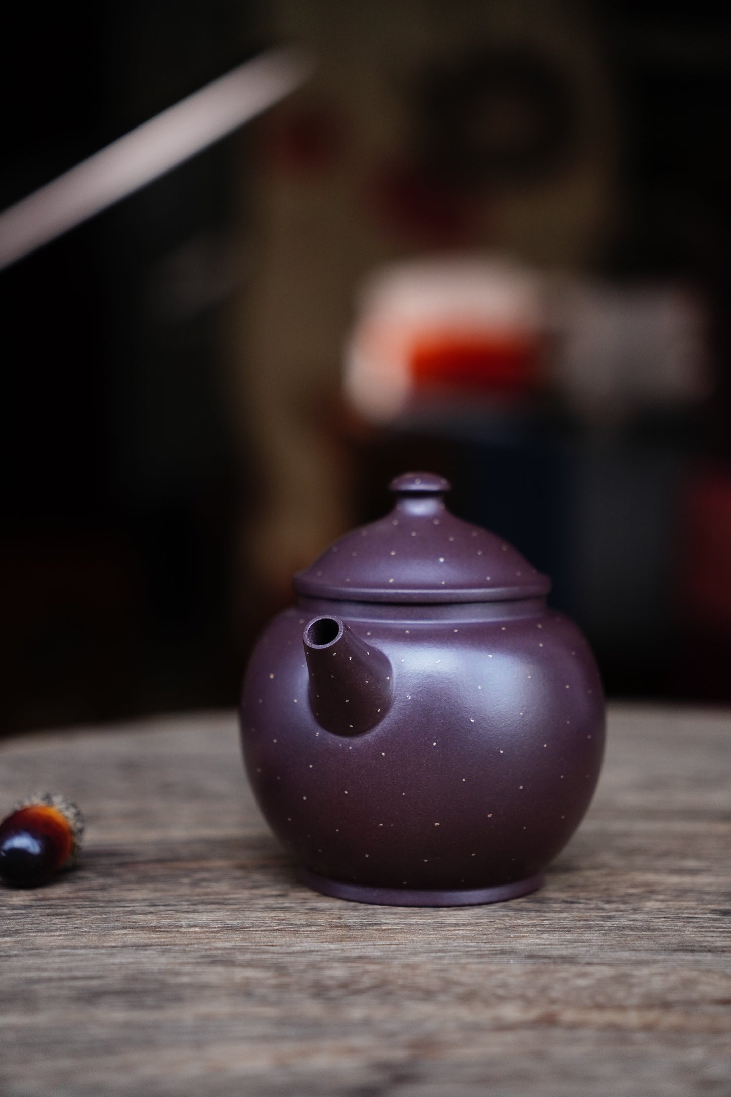 Collectible Julunzhu teaPot (Yixing Zisha Artisan) - Handcrafted purple clay Teapot 210ml Full-Handmade Zen Premium clay