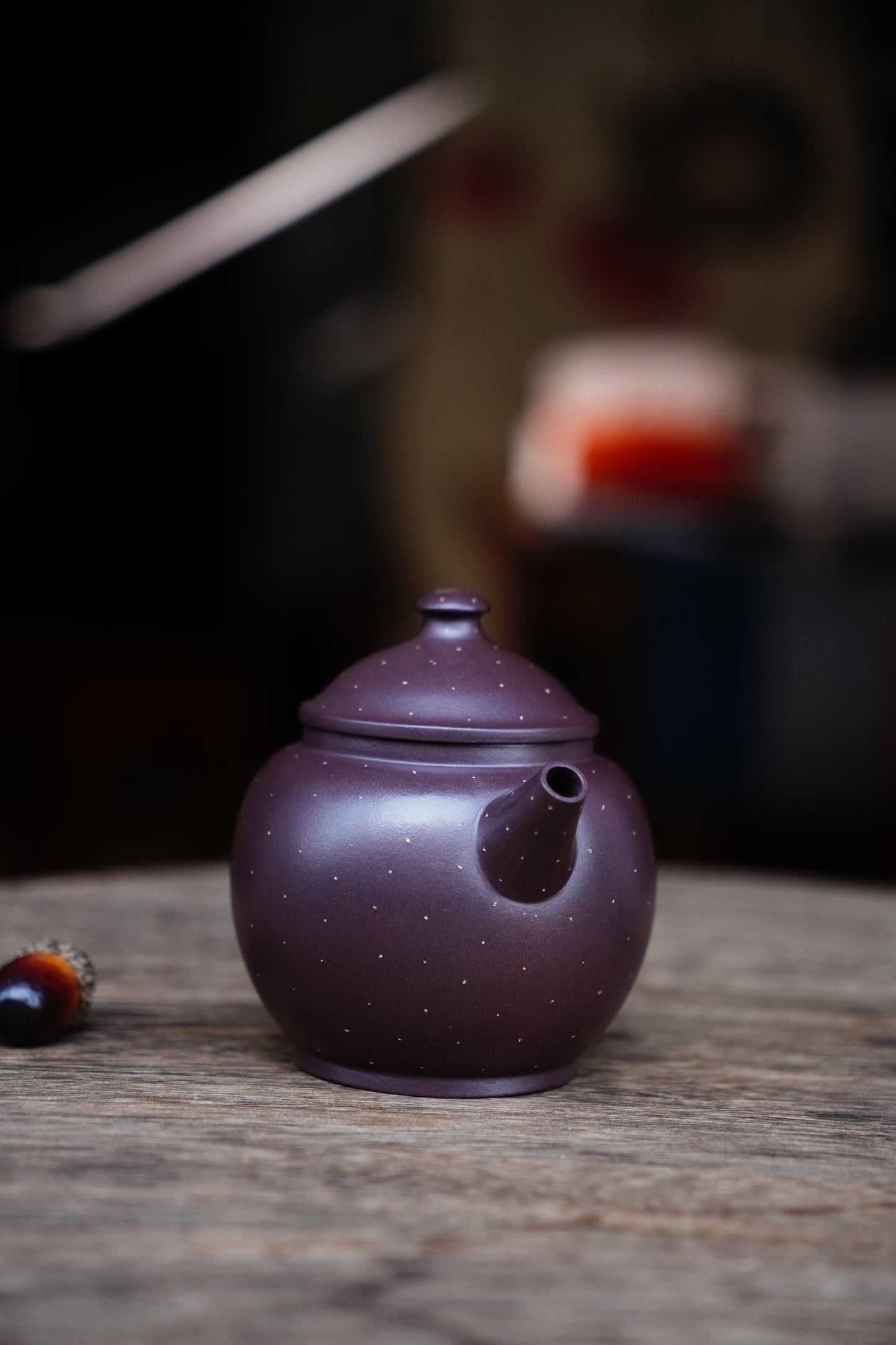 Collectible Julunzhu teaPot (Yixing Zisha Artisan) - Handcrafted purple clay Teapot 210ml Full-Handmade Zen Premium clay