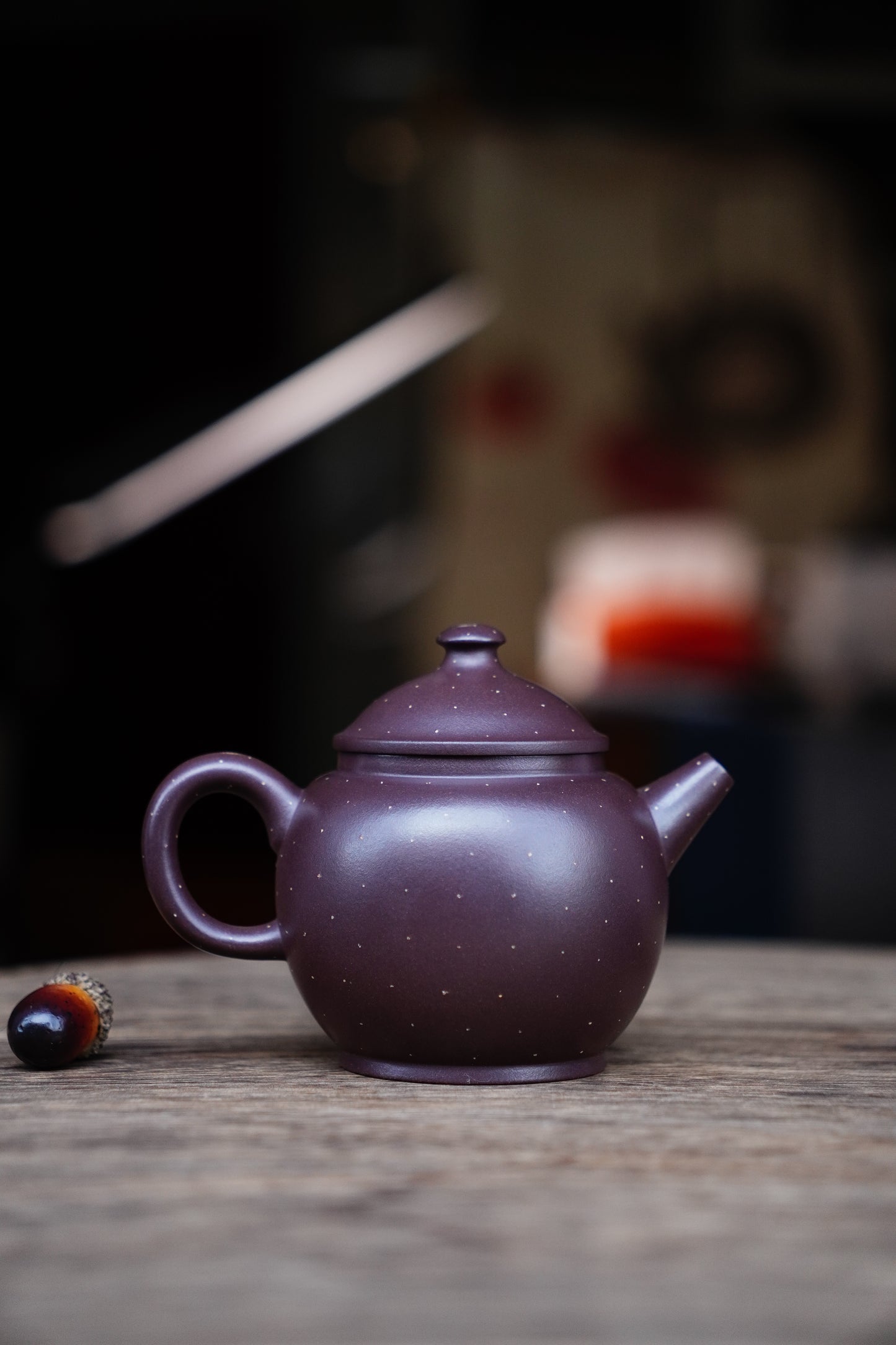 Collectible Julunzhu teaPot (Yixing Zisha Artisan) - Handcrafted purple clay Teapot 210ml Full-Handmade Zen Premium clay