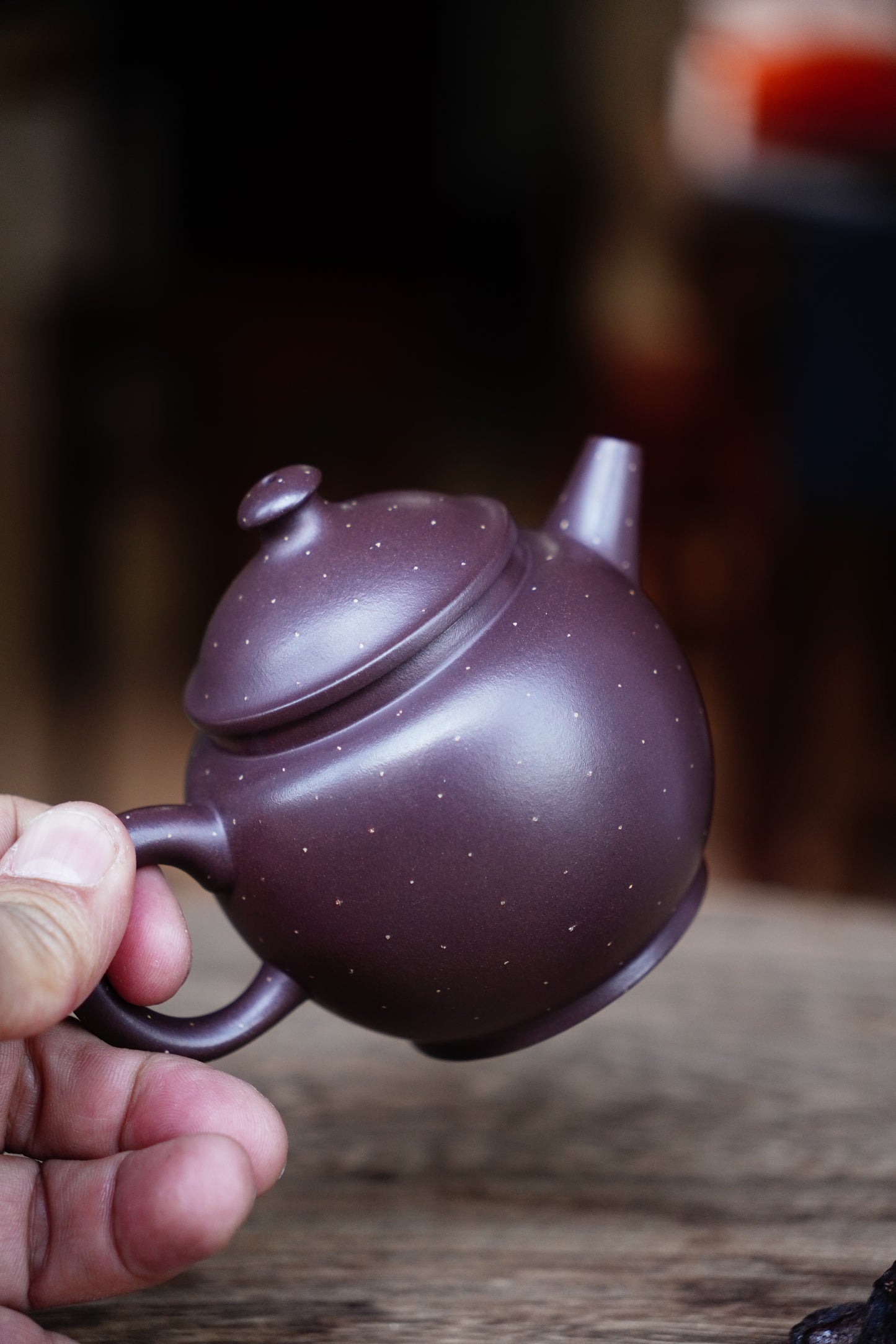 Collectible Julunzhu teaPot (Yixing Zisha Artisan) - Handcrafted purple clay Teapot 210ml Full-Handmade Zen Premium clay