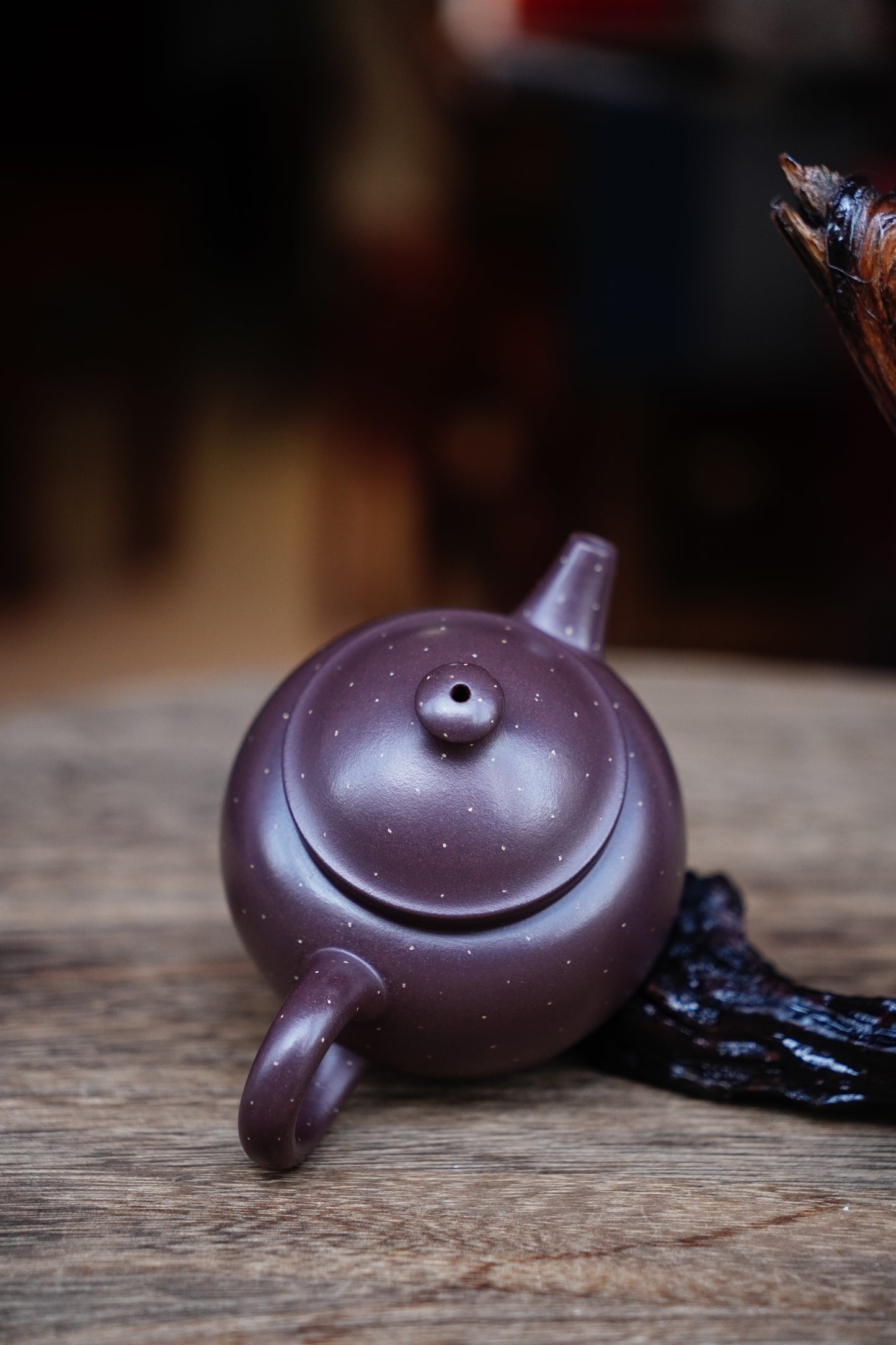 Collectible Julunzhu teaPot (Yixing Zisha Artisan) - Handcrafted purple clay Teapot 210ml Full-Handmade Zen Premium clay
