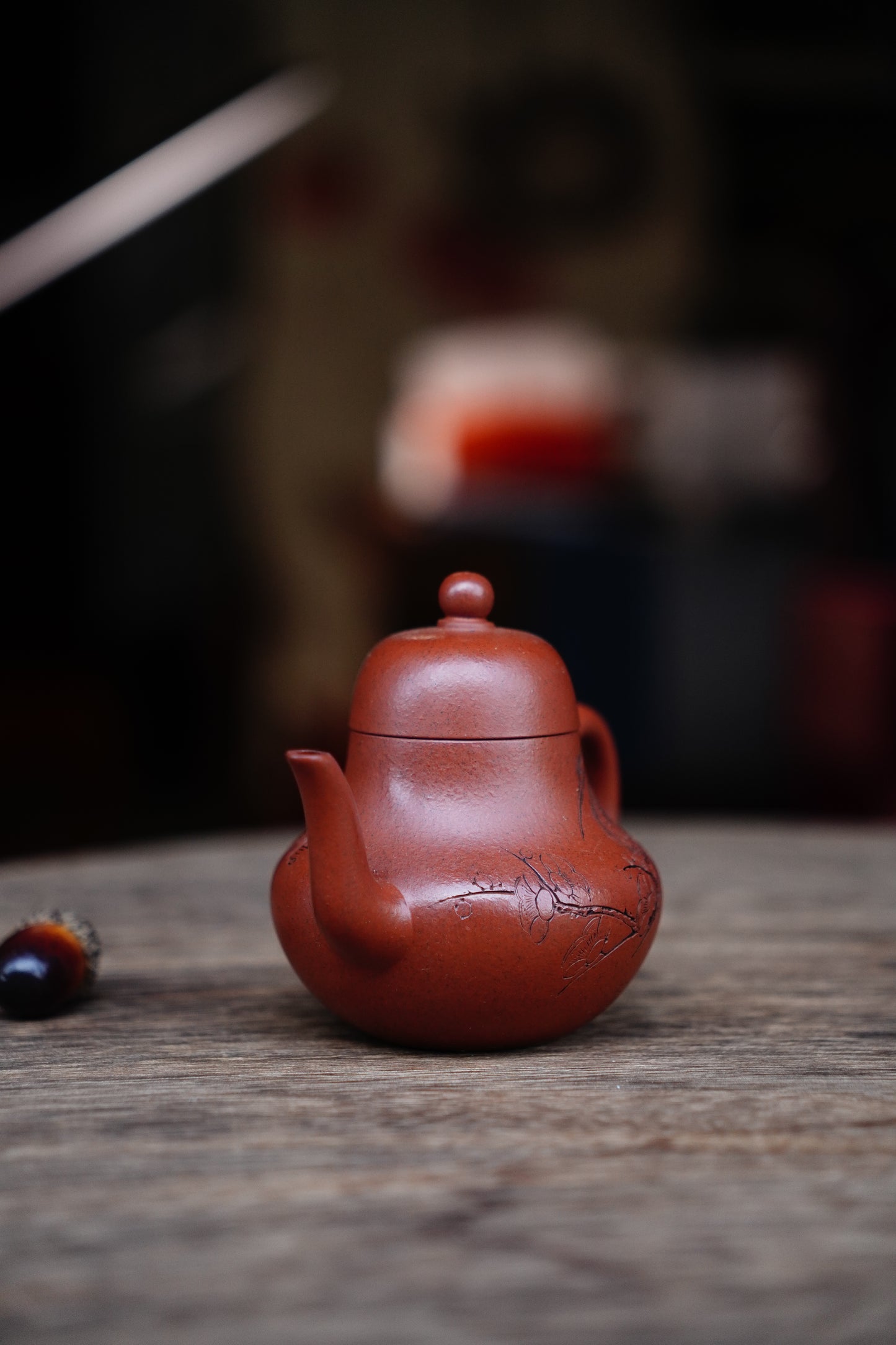 Collectible Siting Pot (Yixing Zisha Artisan) - Handcrafted Old Zhu Ni clay Teapot 130ml Full-Handmade Zen