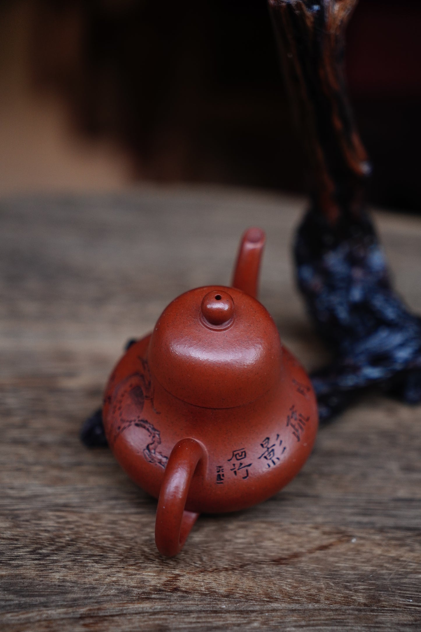 Collectible Siting Pot (Yixing Zisha Artisan) - Handcrafted Old Zhu Ni clay Teapot 130ml Full-Handmade Zen