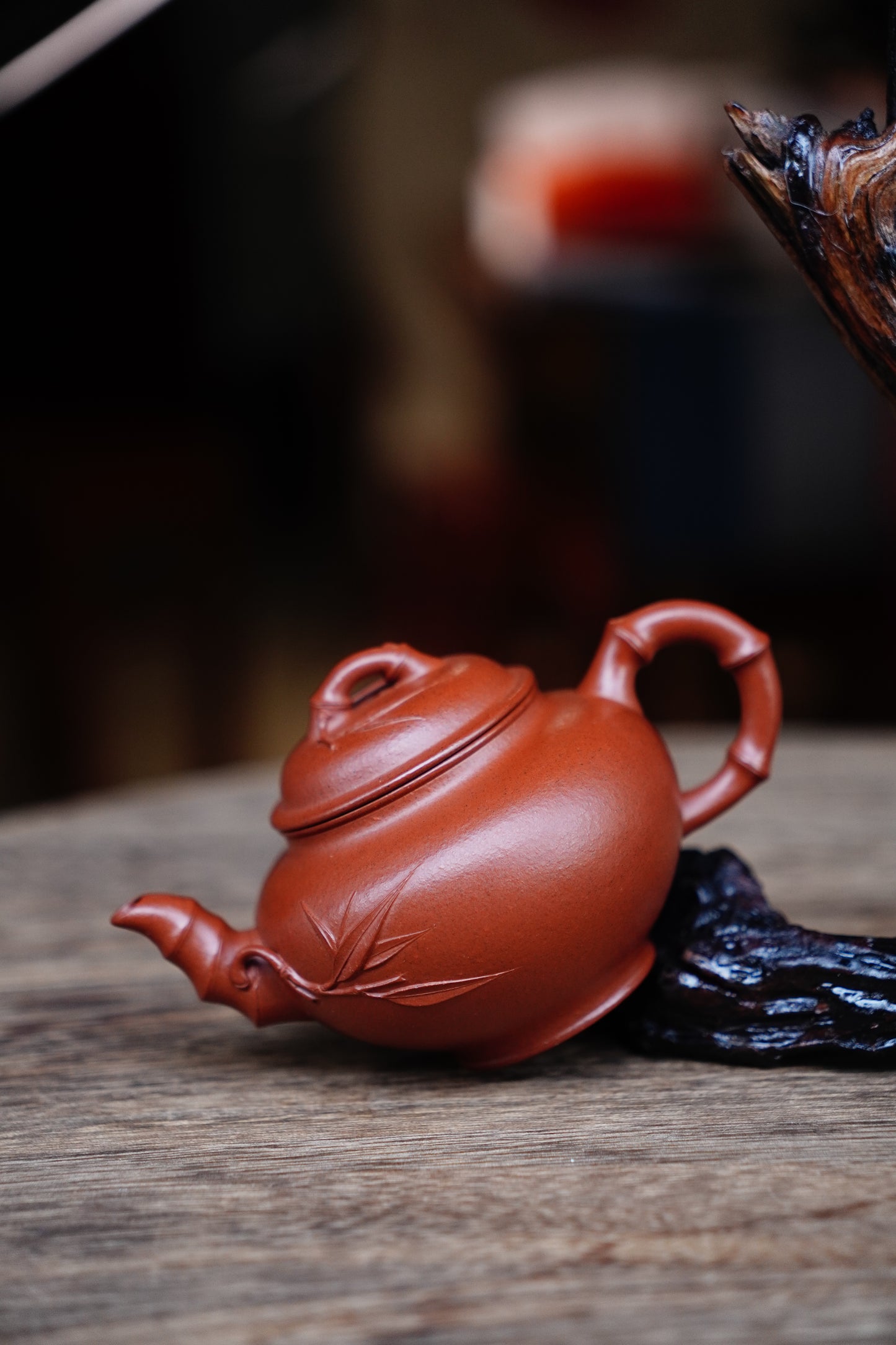 Vintage Yixing Baochun Teapot | Aged Lao Zhu Ni Purple Clay | Chinese Kung Fu Gongfu Tea Set | Handmade Plum Blossom Pot 130 ml old zhni clay