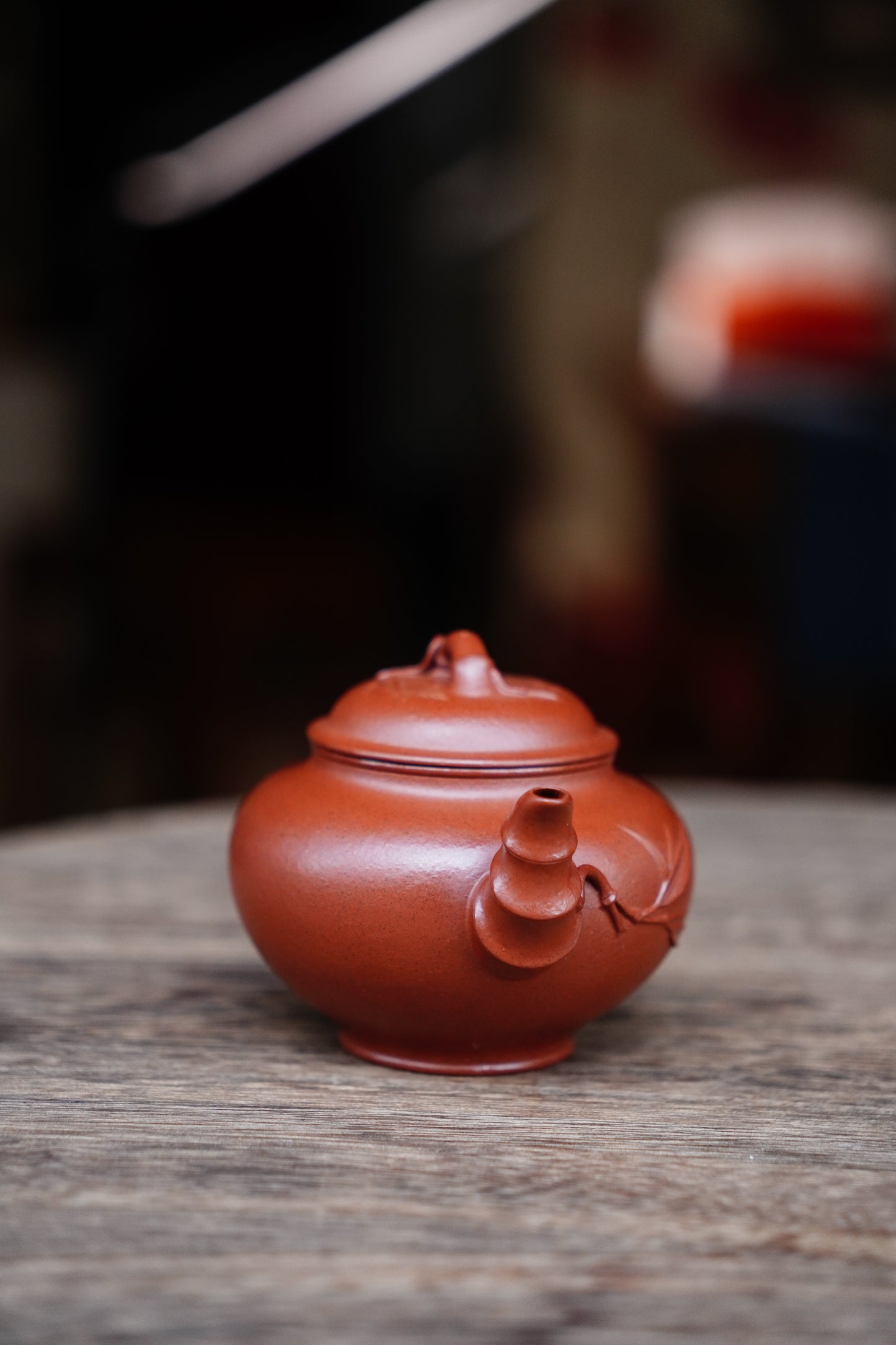 Vintage Yixing Baochun Teapot | Aged Lao Zhu Ni Purple Clay | Chinese Kung Fu Gongfu Tea Set | Handmade Plum Blossom Pot 130 ml old zhni clay