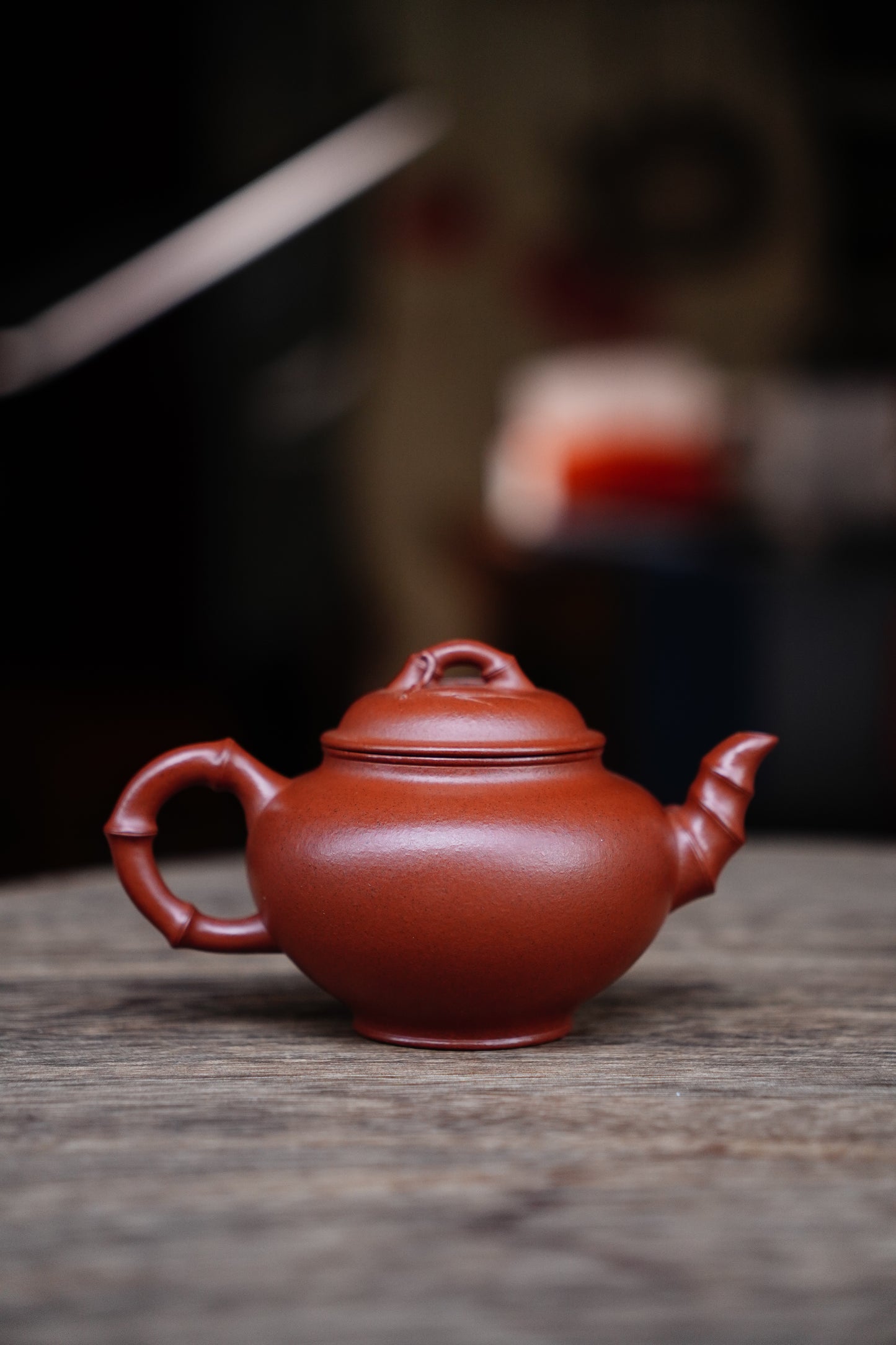 Vintage Yixing Baochun Teapot | Aged Lao Zhu Ni Purple Clay | Chinese Kung Fu Gongfu Tea Set | Handmade Plum Blossom Pot 130 ml old zhni clay