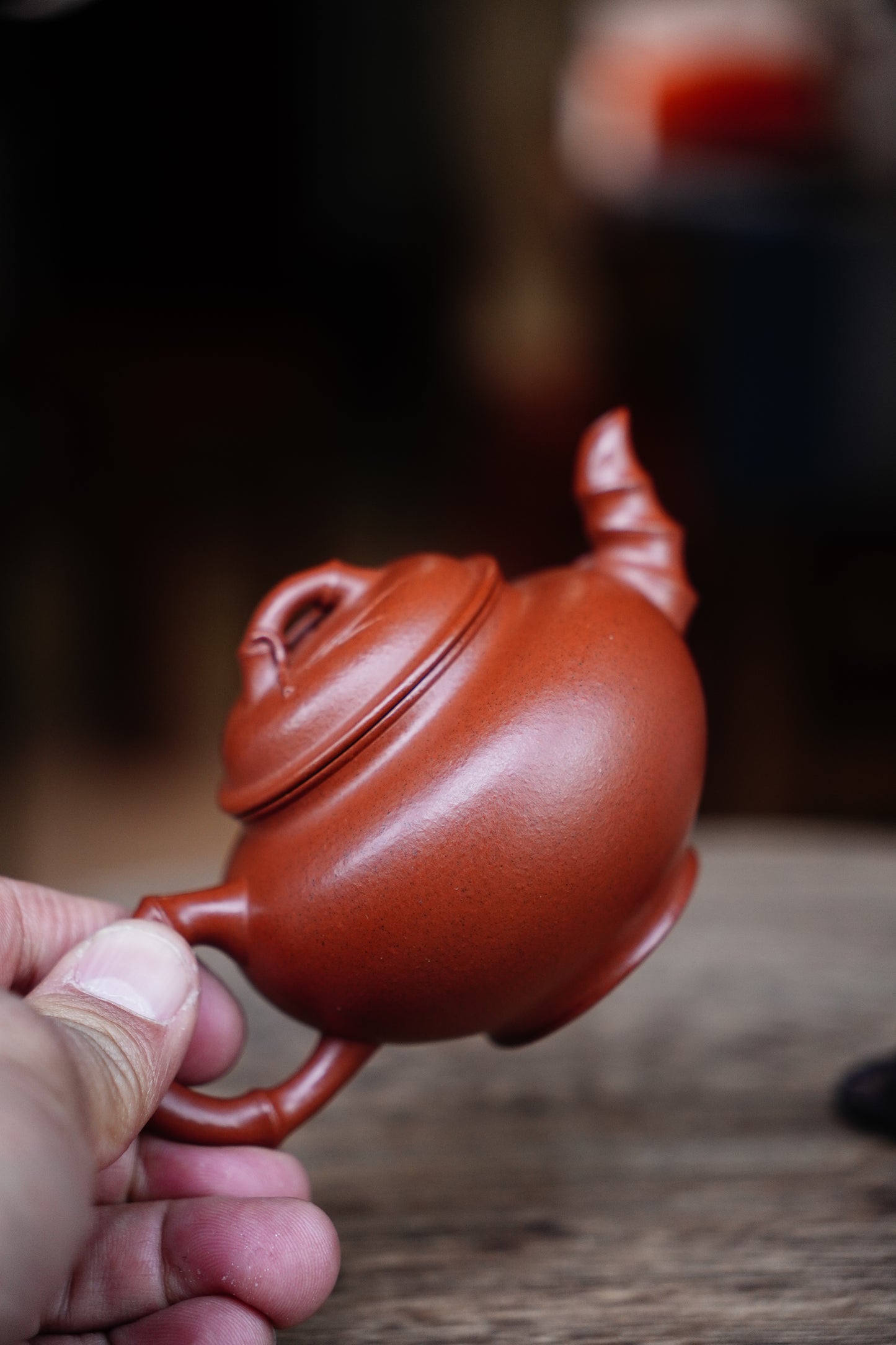 Vintage Yixing Baochun Teapot | Aged Lao Zhu Ni Purple Clay | Chinese Kung Fu Gongfu Tea Set | Handmade Plum Blossom Pot 130 ml old zhni clay