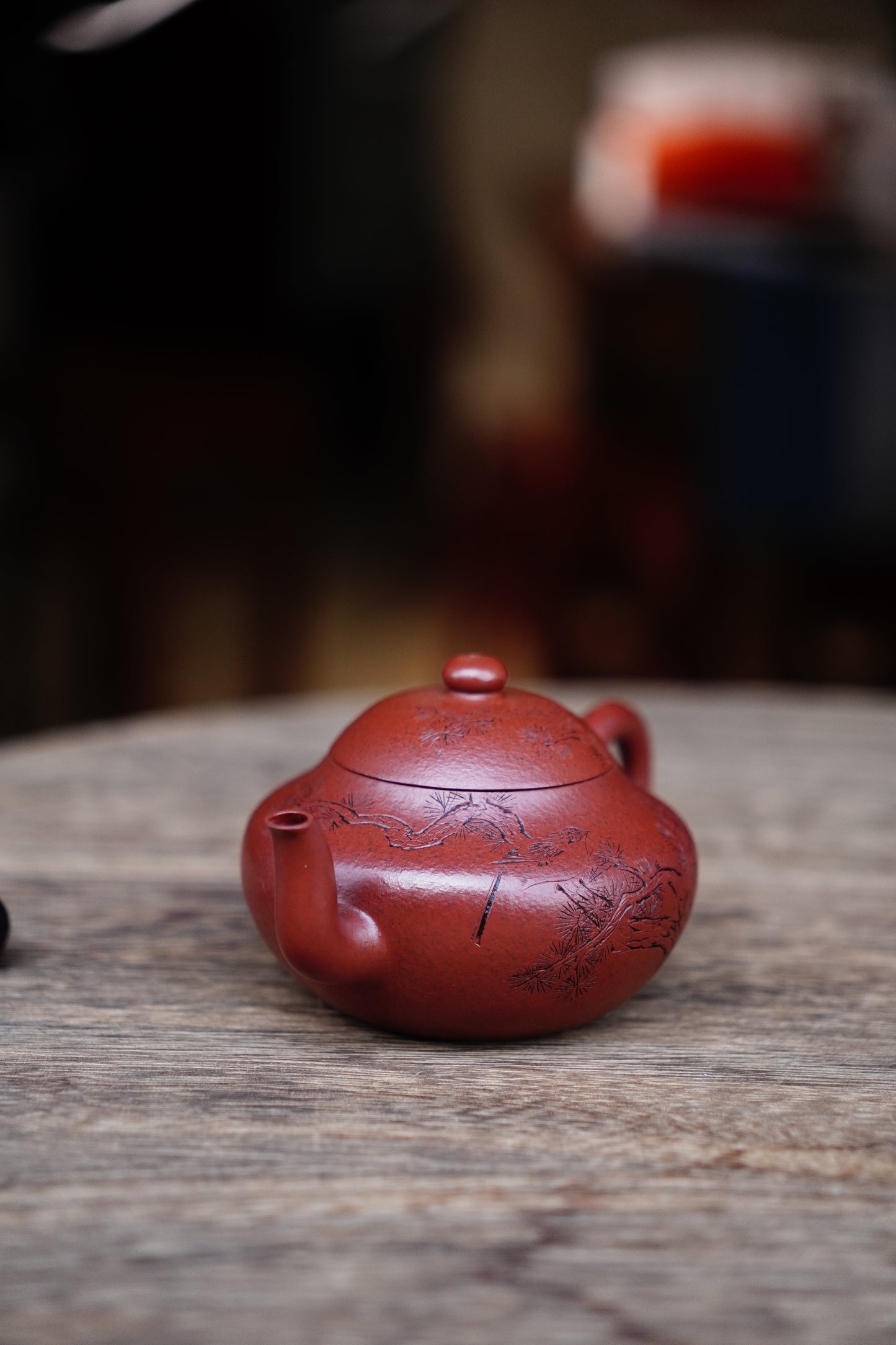 Collectible Pearshape teaPot (Yixing Zisha Artisan) - Handcrafted Old Zhu Ni clay Teapot 130ml Full-Handmade Zen Premium clay