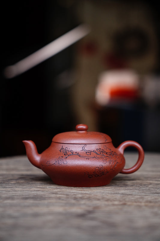Collectible Biandeng teapot (Yixing Zisha Artisan) - Handcrafted Old Zhu Ni clay Teapot 130ml Full-Handmade Zen Premium clay