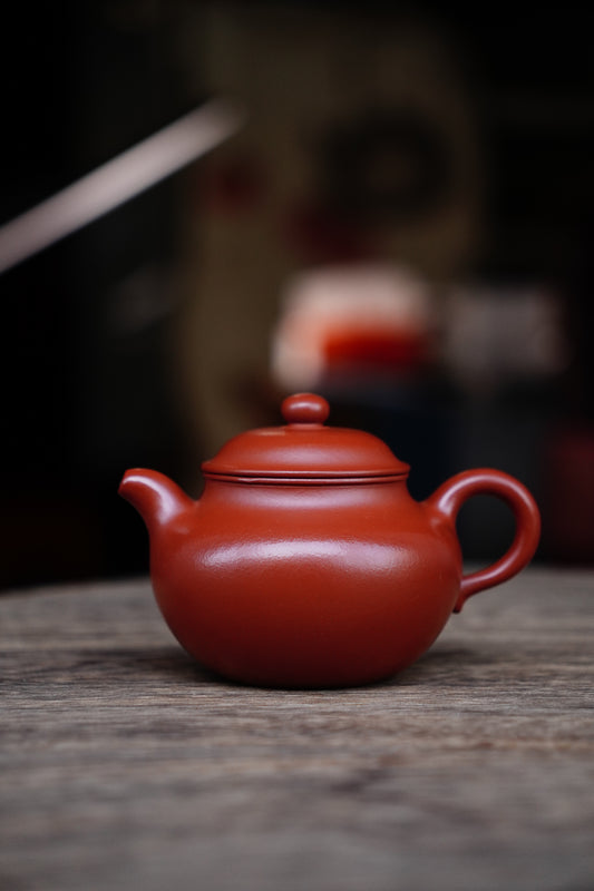 Full-Handmade Lianzi teapot, Old zhuni clay, 160ml Collectible Zen Traditional Chinese Tea Art