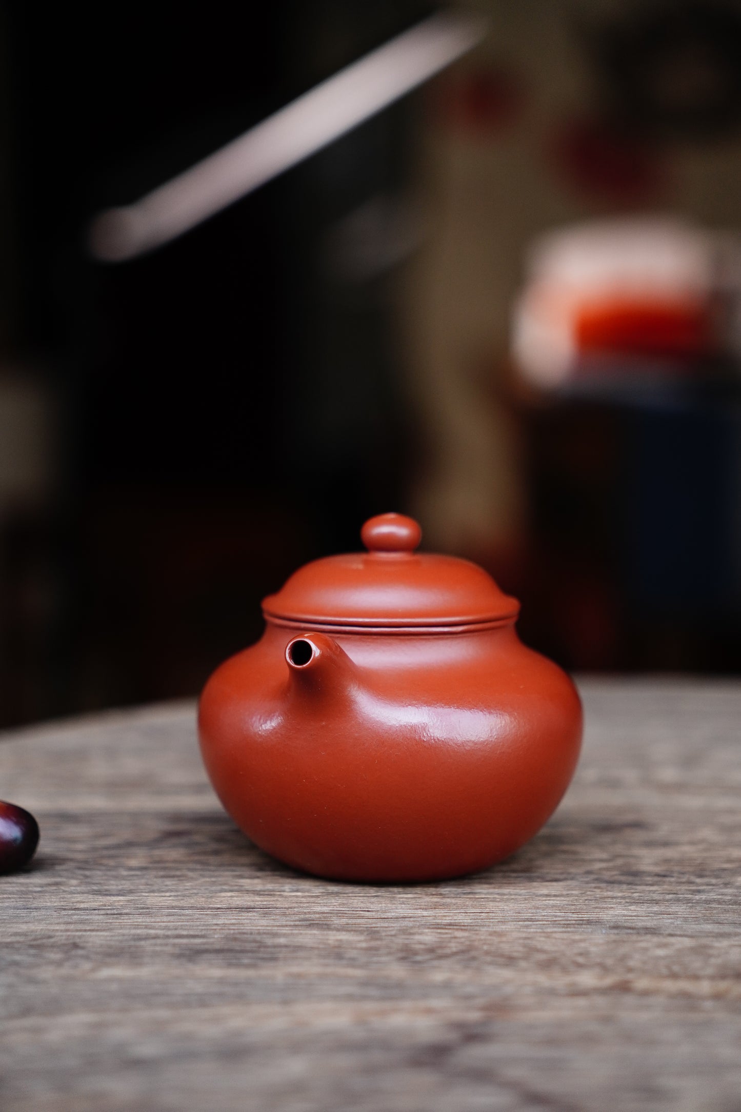 Full-Handmade Lianzi teapot, Old zhuni clay, 160ml Collectible Zen Traditional Chinese Tea Art