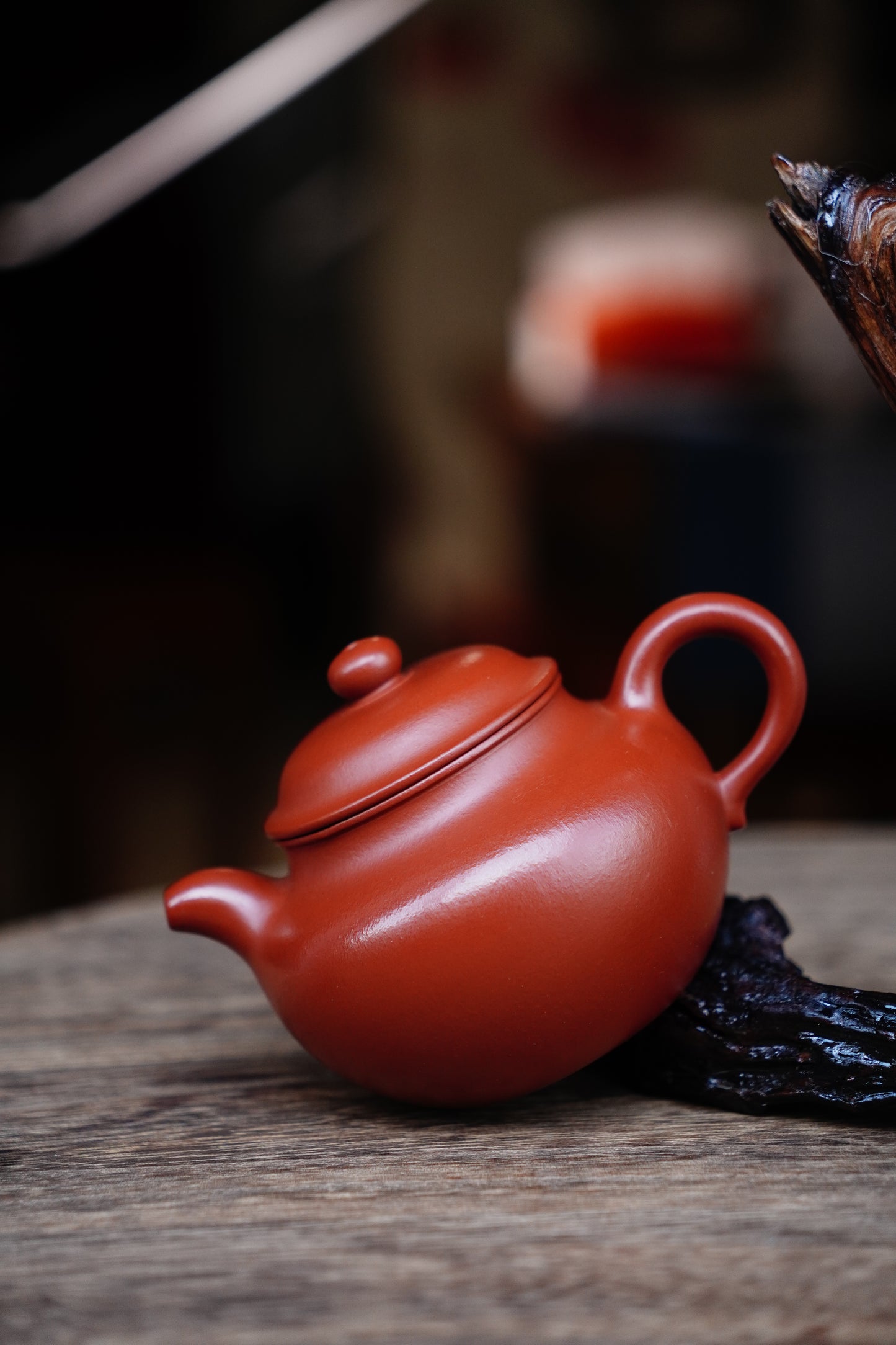 Full-Handmade Lianzi teapot, Old zhuni clay, 160ml Collectible Zen Traditional Chinese Tea Art