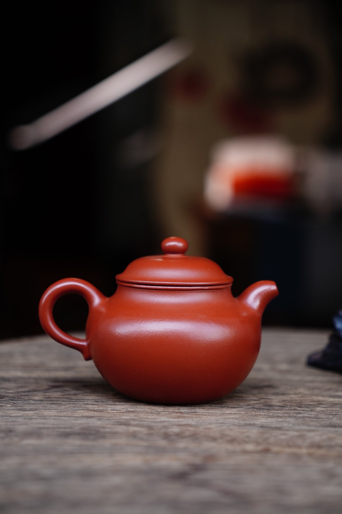 Full-Handmade Lianzi teapot, Old zhuni clay, 160ml Collectible Zen Traditional Chinese Tea Art