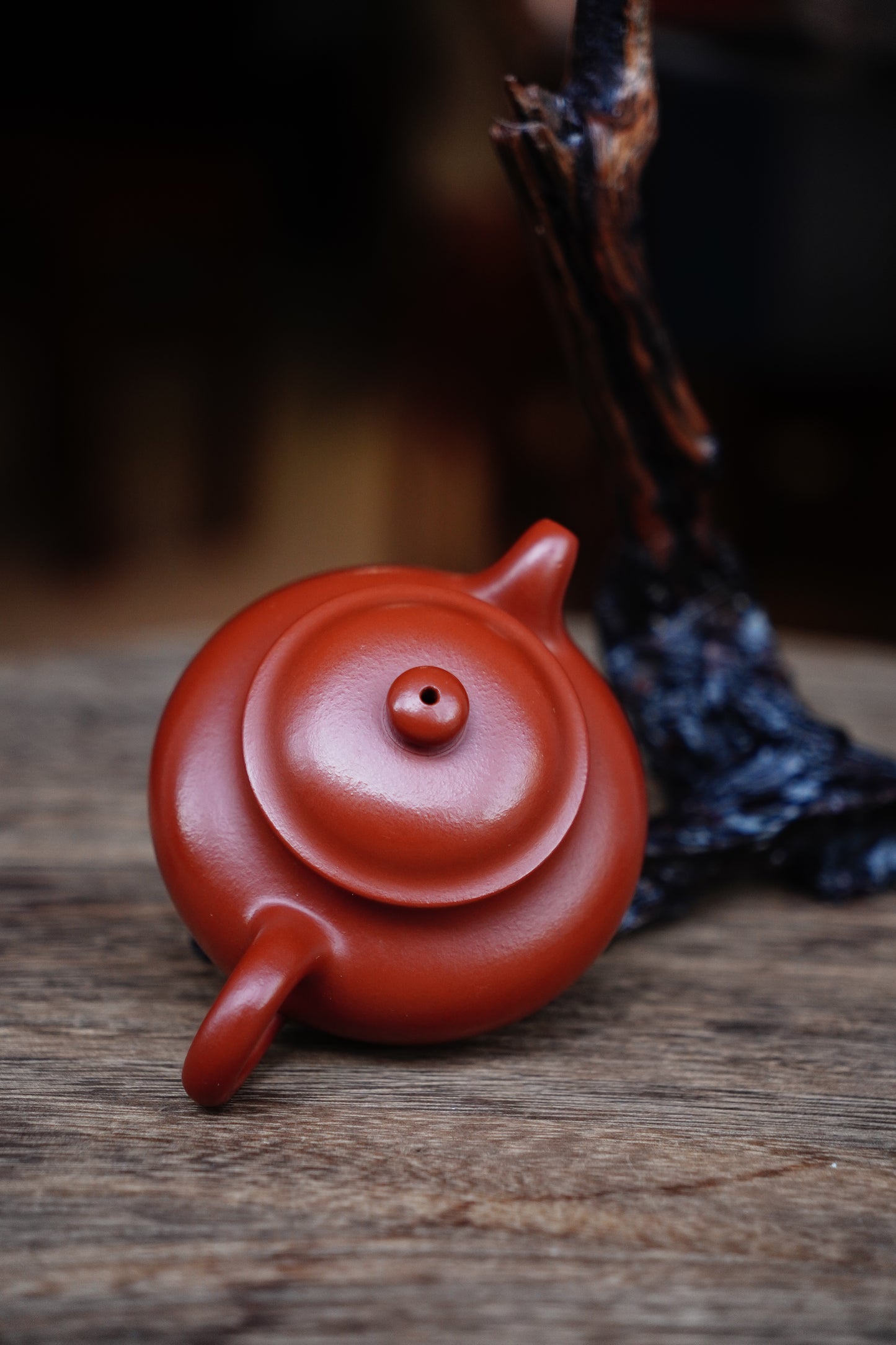 Full-Handmade Lianzi teapot, Old zhuni clay, 160ml Collectible Zen Traditional Chinese Tea Art