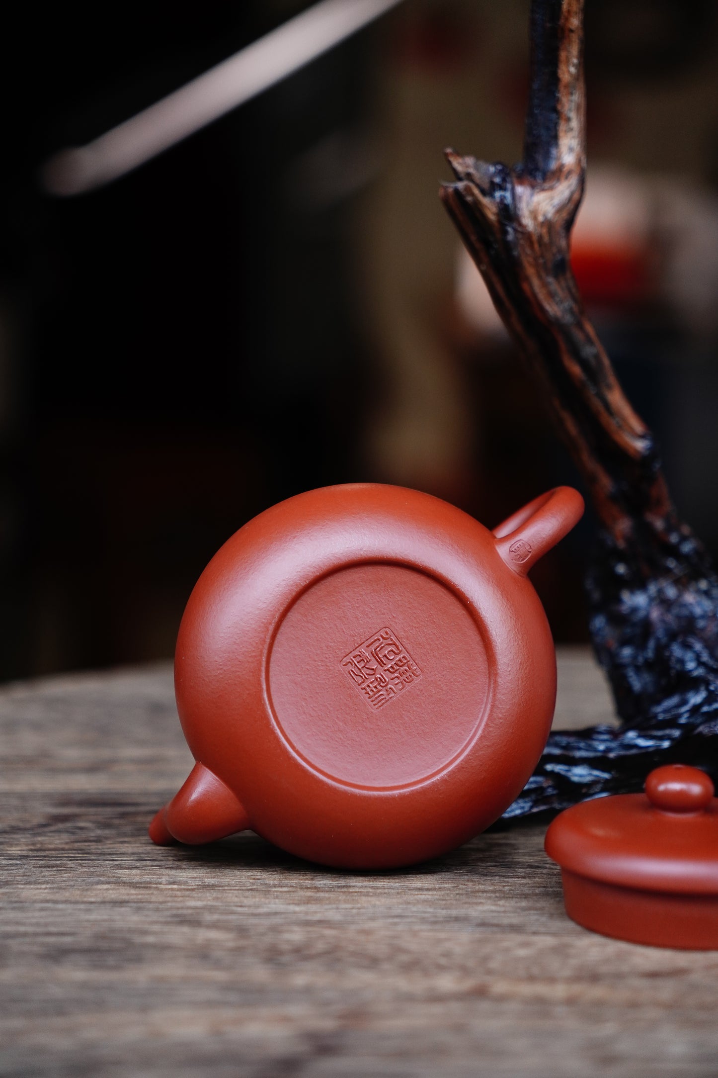 Full-Handmade Shuiping teapot, Old zhuni clay, 130ml Collectible Zen Traditional Chinese Tea Art
