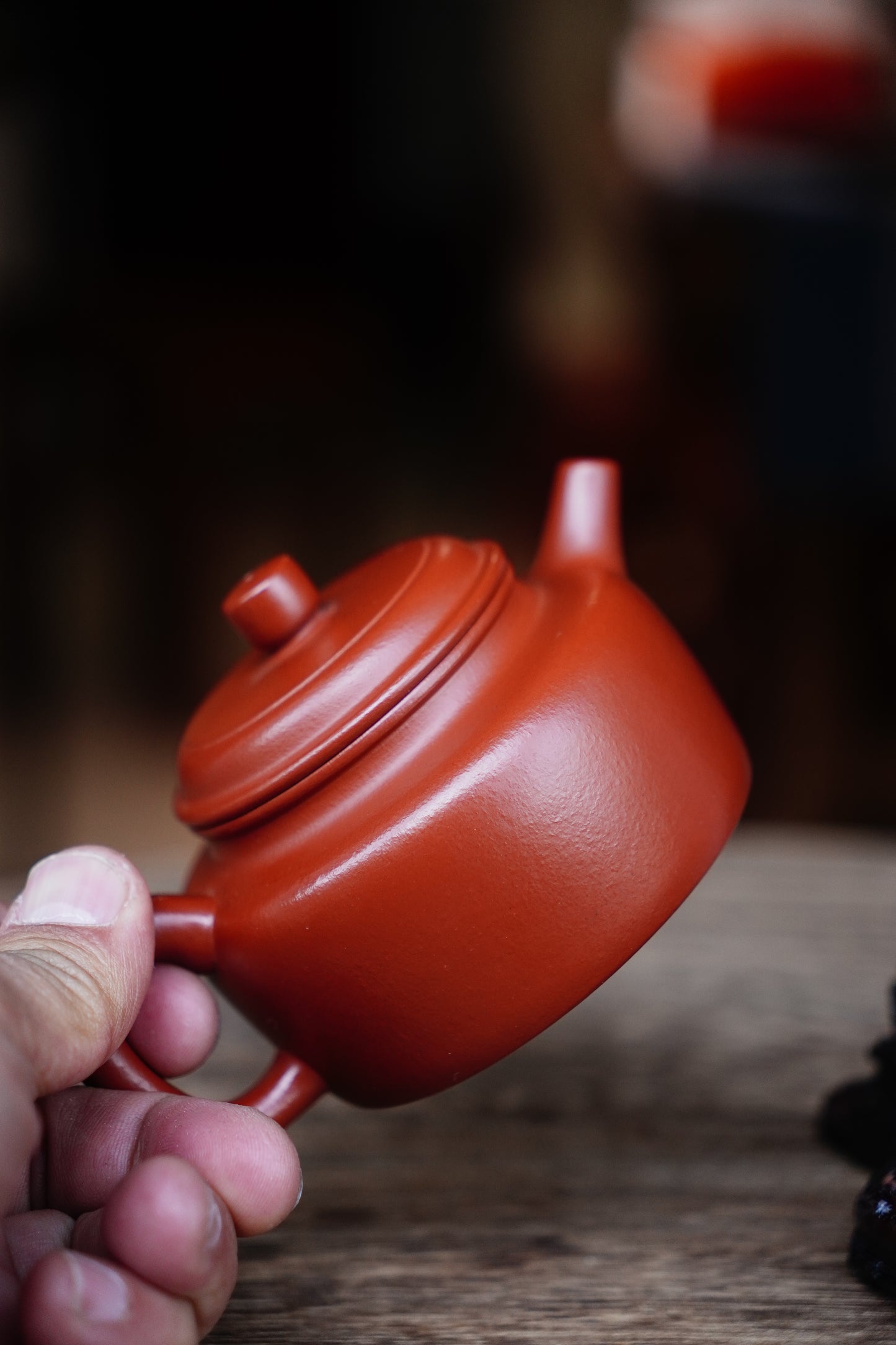 Full-Handmade Dezhong teapot, Old zhuni clay, 180ml Collectible Zen Traditional Chinese Tea Art