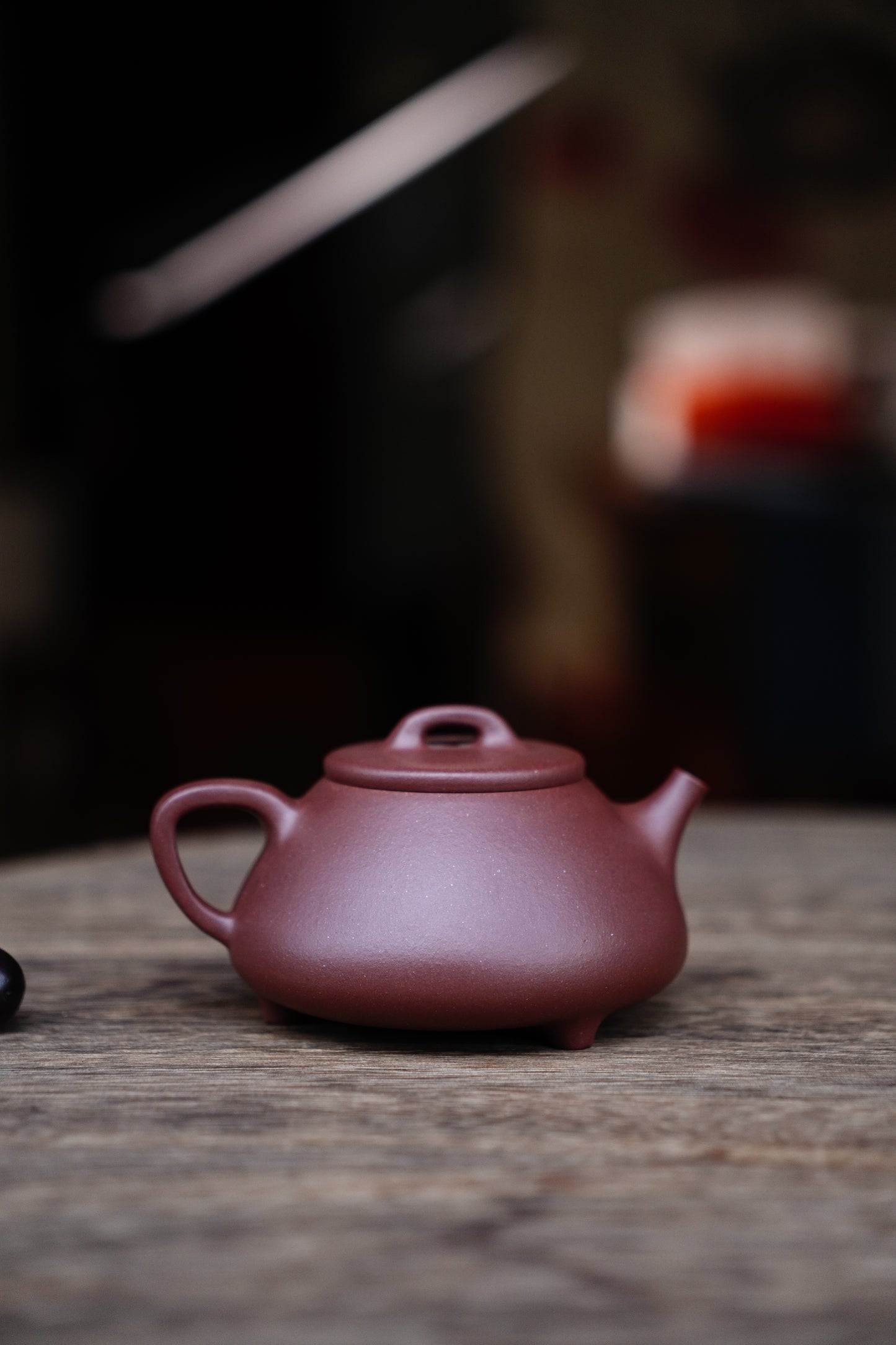Full-Handmade Xinzhou shipiao teapot, Purple clay, 130ml Collectible Zen Traditional Chinese Tea Art