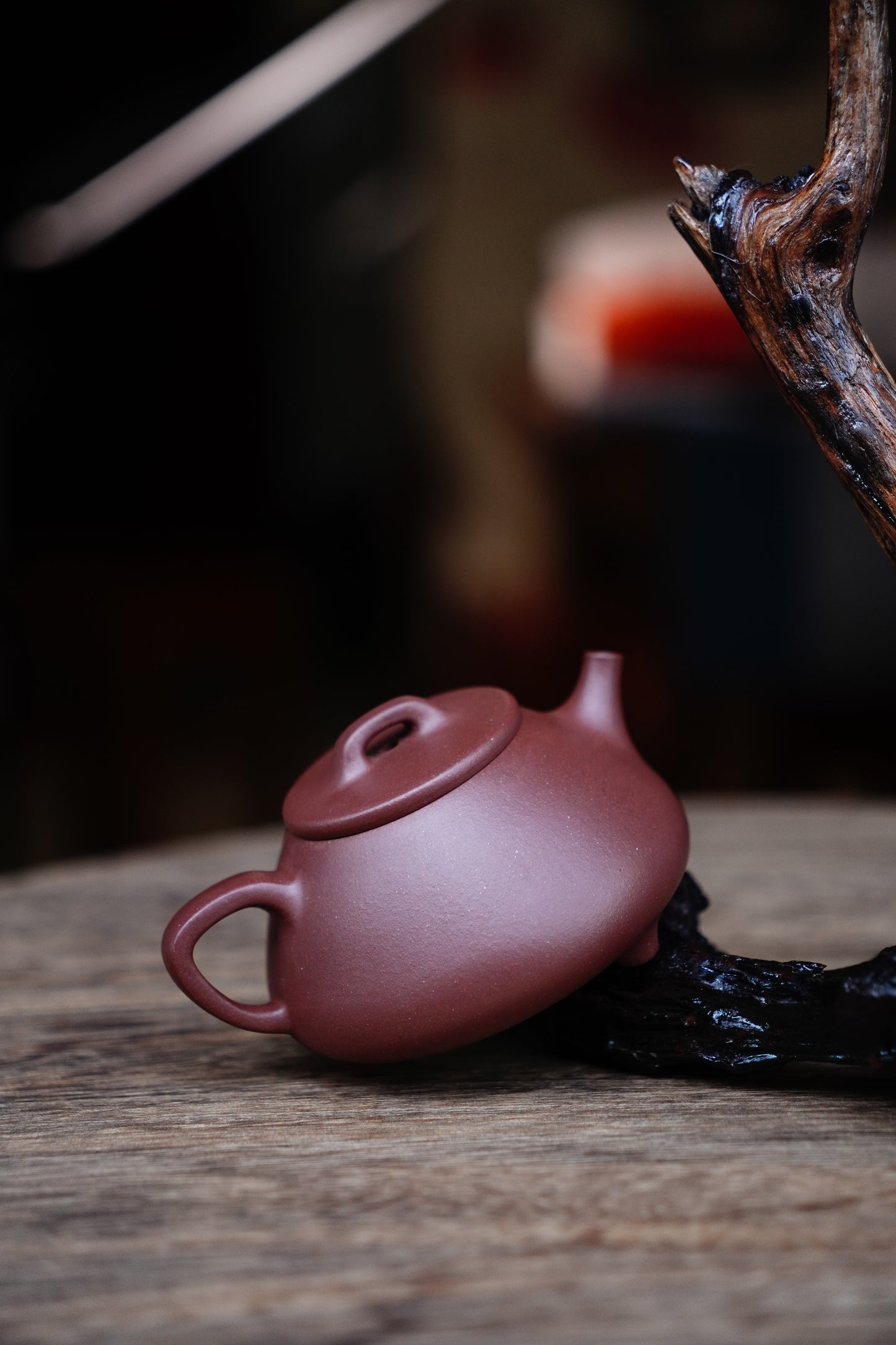 Full-Handmade Xinzhou shipiao teapot, Purple clay, 130ml Collectible Zen Traditional Chinese Tea Art