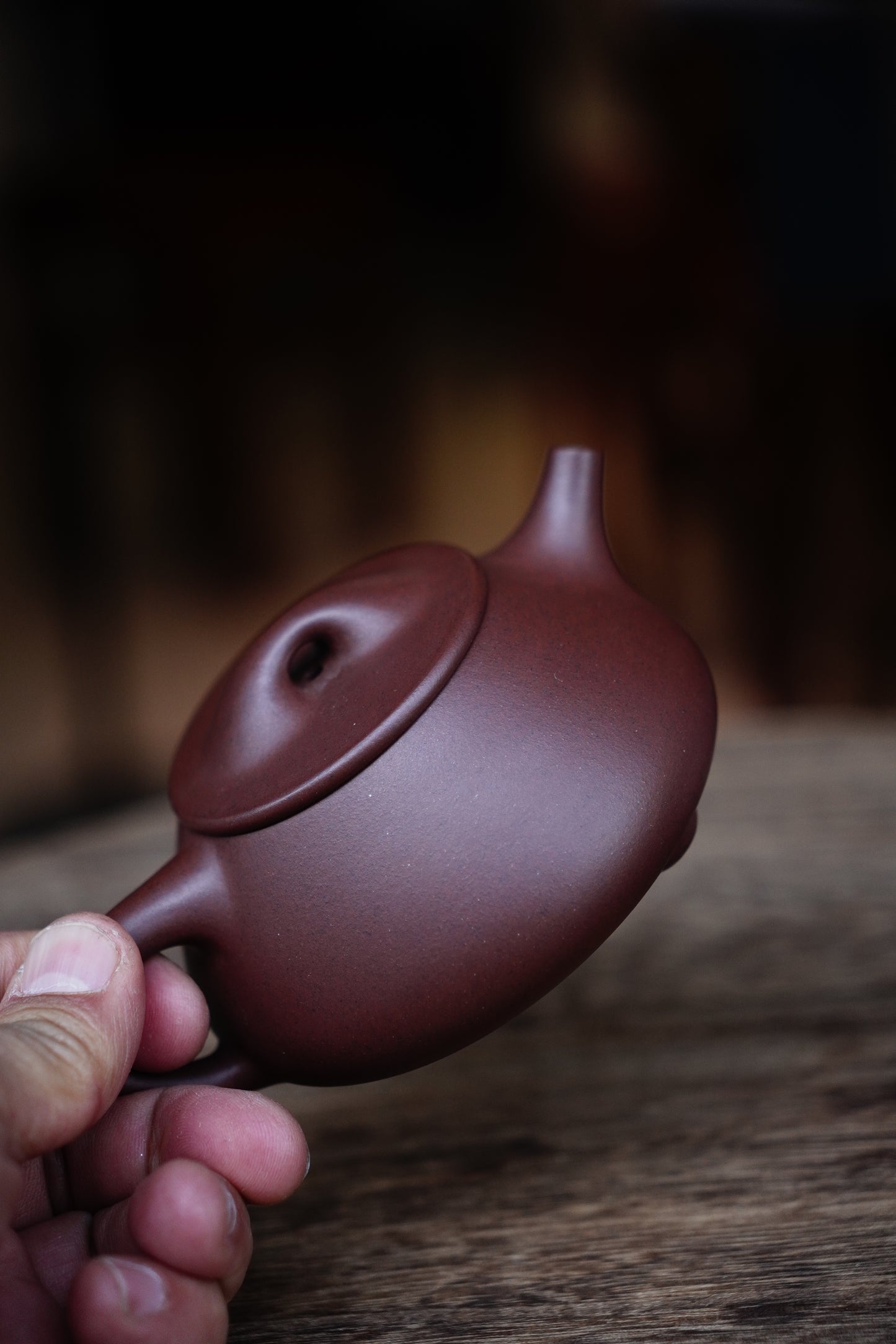 Full-Handmade Big manpiao teapot, purple clay, 210ml Collectible Zen Traditional Chinese Tea Art