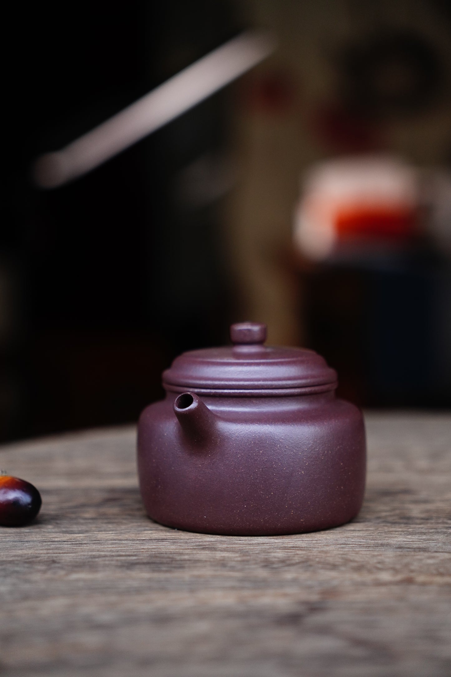 Collectible Dezhong Pot (Yixing Zisha Artisan) - Handcrafted purple clay Teapot 170ml Full-Handmade Zen