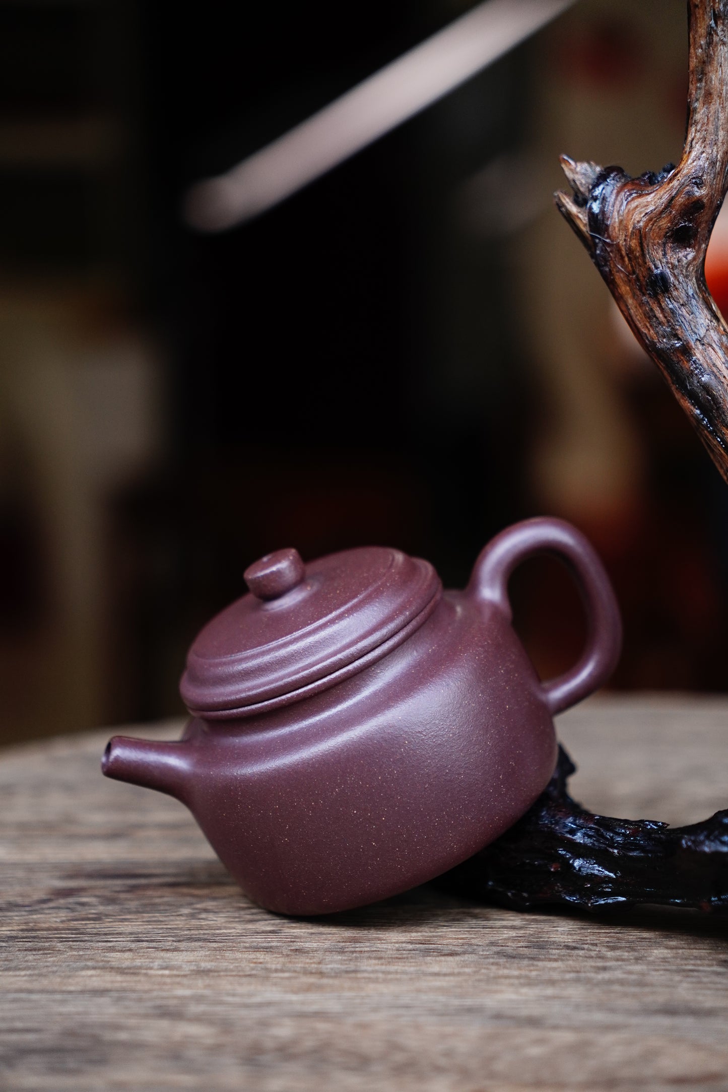 Collectible Dezhong Pot (Yixing Zisha Artisan) - Handcrafted purple clay Teapot 170ml Full-Handmade Zen