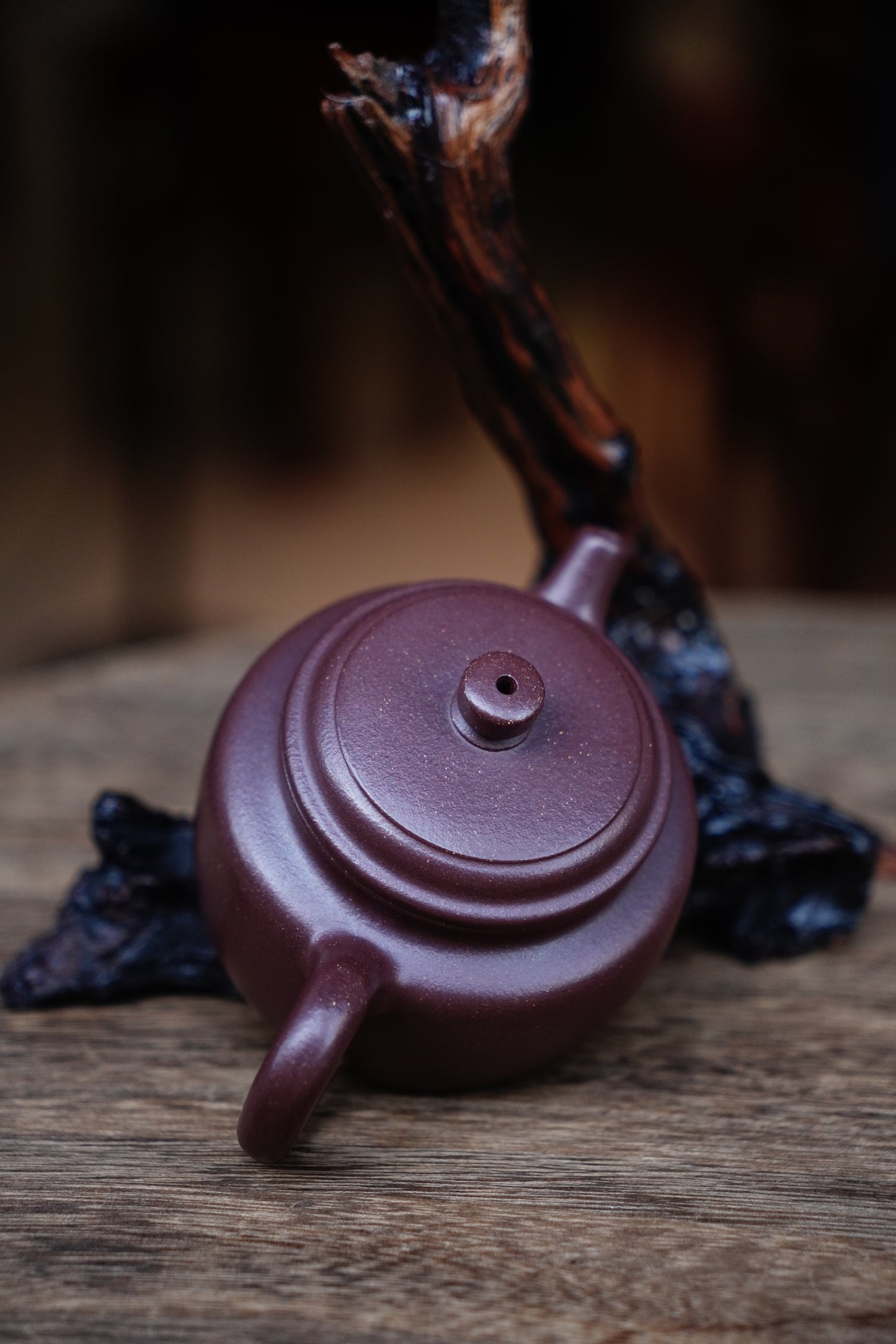 Collectible Dezhong Pot (Yixing Zisha Artisan) - Handcrafted purple clay Teapot 170ml Full-Handmade Zen