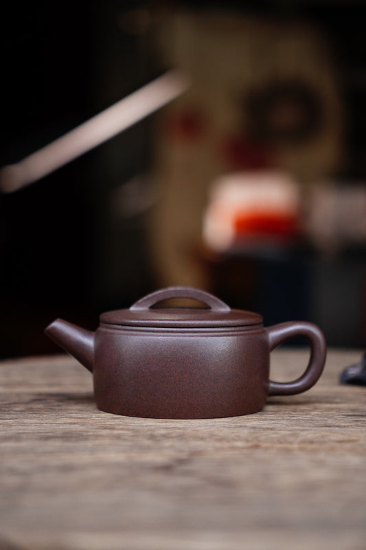 Full-Handmade Hanwa teapot, black xing clay, 130ml Collectible Zen Traditional Chinese Tea Art