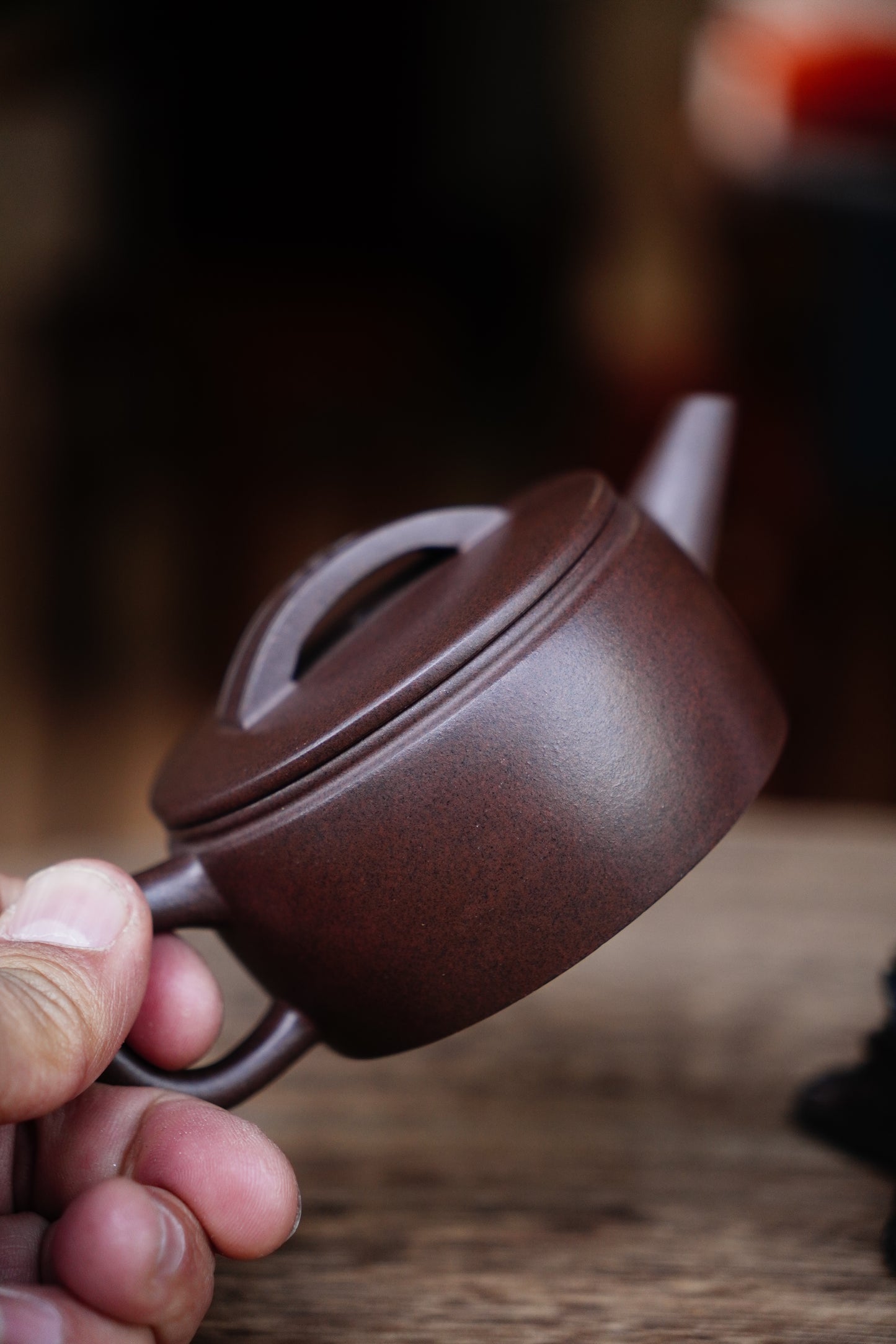 Full-Handmade Hanwa teapot, black xing clay, 130ml Collectible Zen Traditional Chinese Tea Art