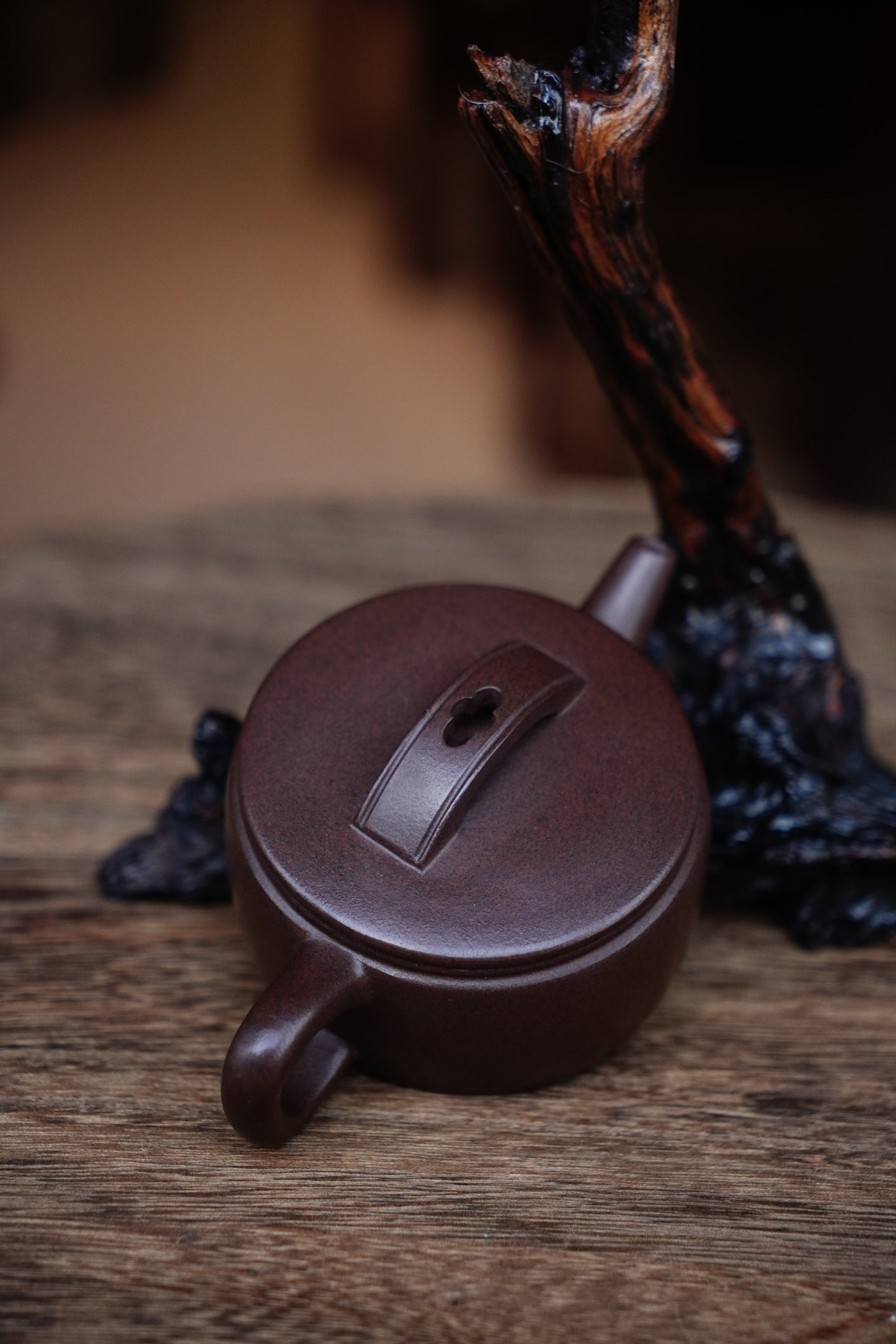 Full-Handmade Hanwa teapot, black xing clay, 130ml Collectible Zen Traditional Chinese Tea Art