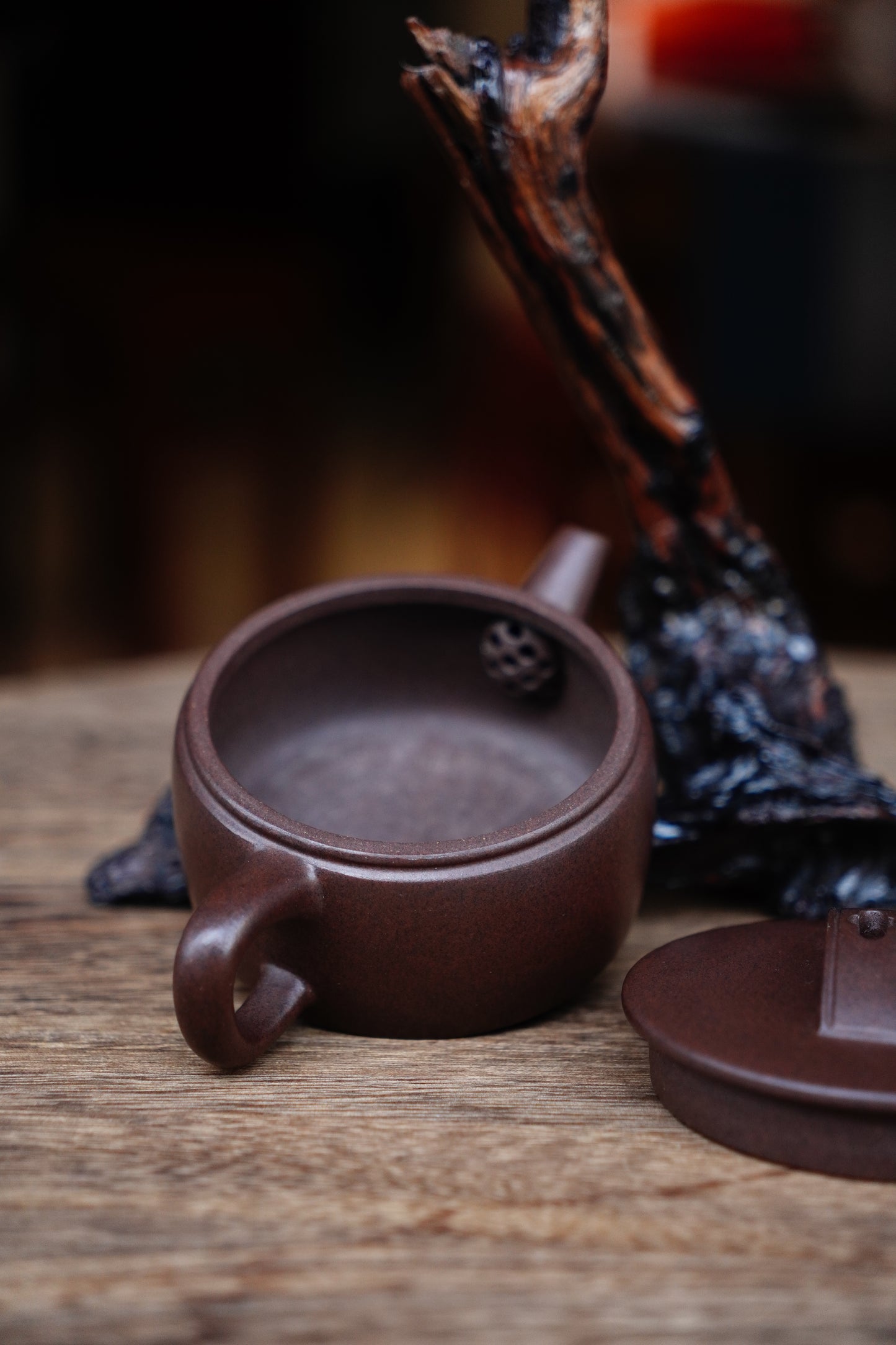 Full-Handmade Hanwa teapot, black xing clay, 130ml Collectible Zen Traditional Chinese Tea Art