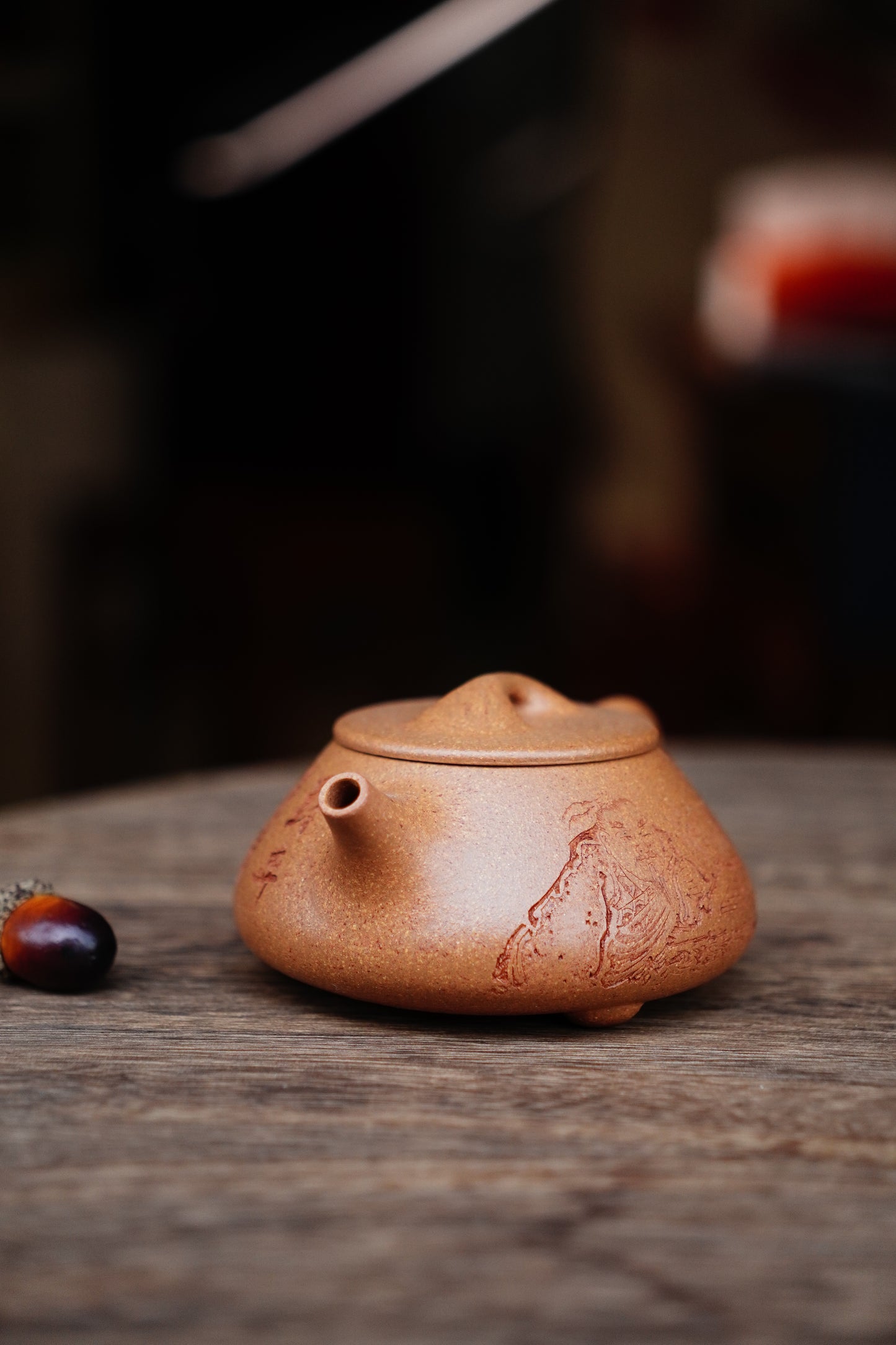 Collectible Shipiao Pot (Yixing Zisha Artisan) - Handcrafted Yellow Jiangpo clay Teapot 200ml Full-Handmade Zen