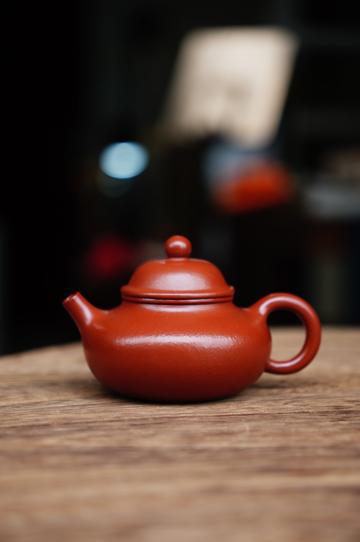 Handmade Rong Tian Purple Clay Teapot 130ml, Premium Da Hong Pao Clay, Yixing Artisan Teapot for Oolong & Pu‘er