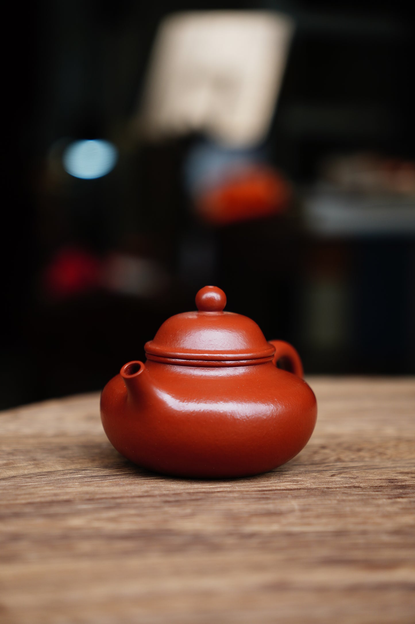 Handmade Rong Tian Purple Clay Teapot 130ml, Premium Da Hong Pao Clay, Yixing Artisan Teapot for Oolong & Pu‘er