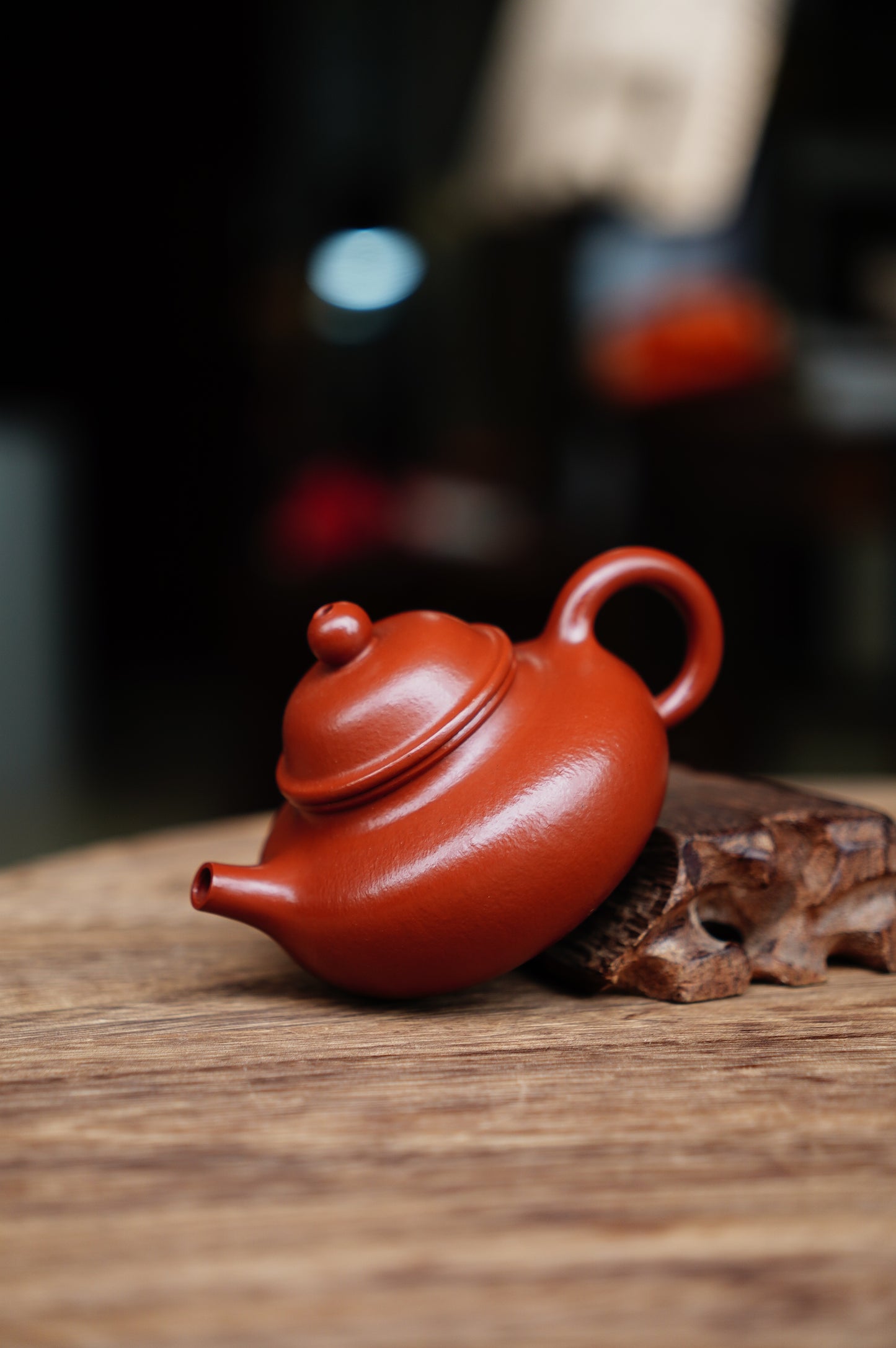 Handmade Rong Tian Purple Clay Teapot 130ml, Premium Da Hong Pao Clay, Yixing Artisan Teapot for Oolong & Pu‘er