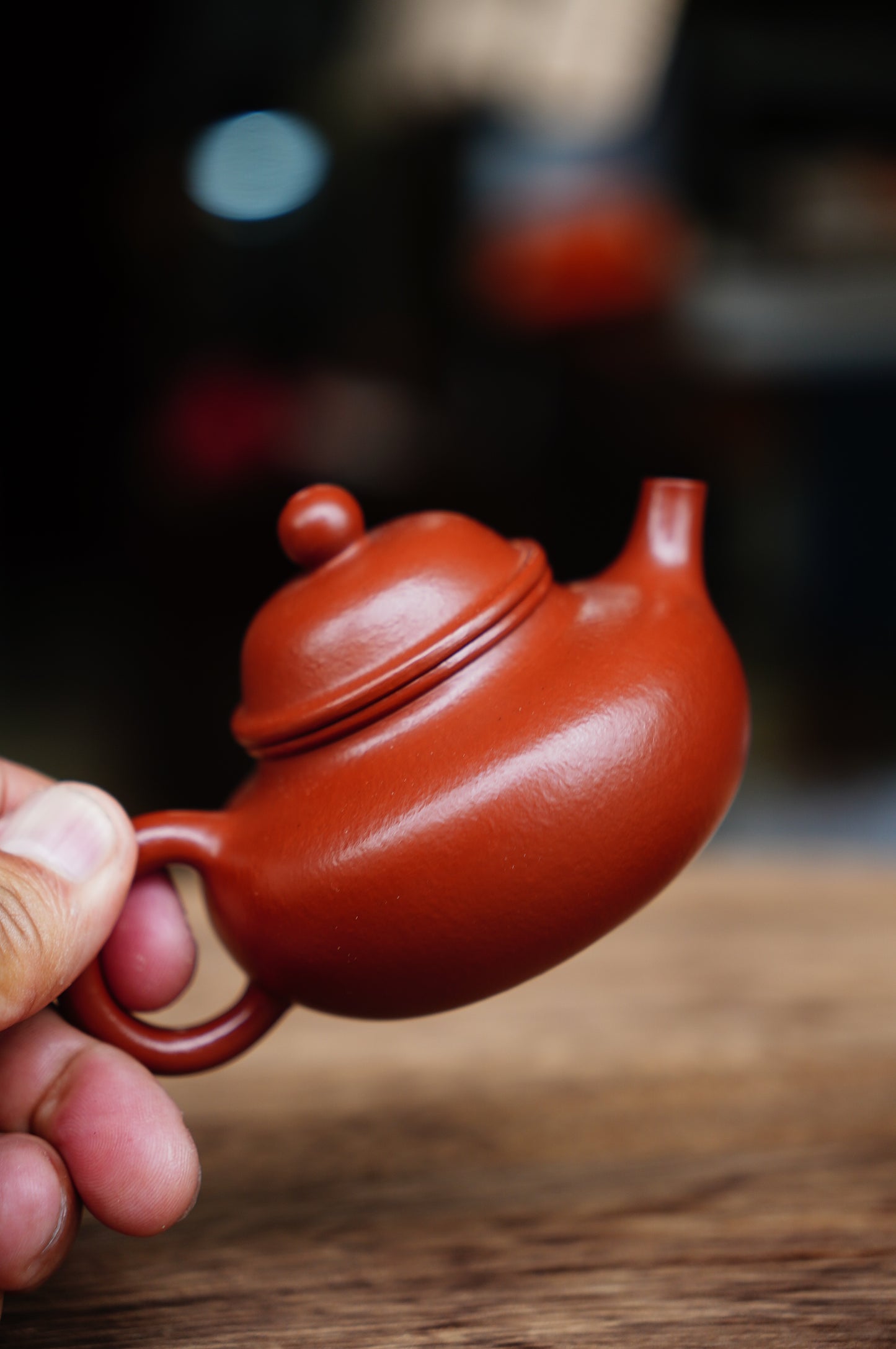 Handmade Rong Tian Purple Clay Teapot 130ml, Premium Da Hong Pao Clay, Yixing Artisan Teapot for Oolong & Pu‘er