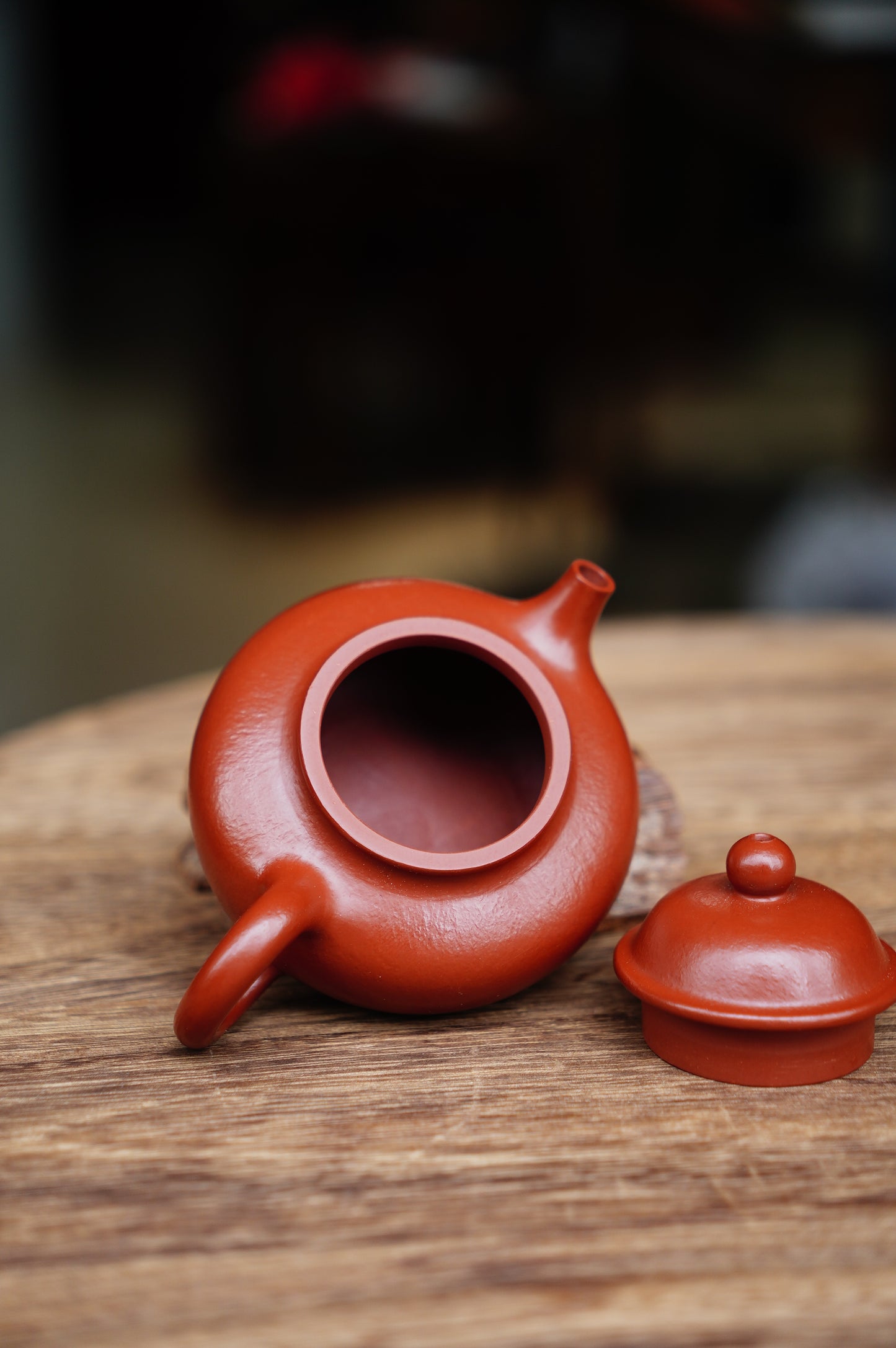 Handmade Rong Tian Purple Clay Teapot 130ml, Premium Da Hong Pao Clay, Yixing Artisan Teapot for Oolong & Pu‘er