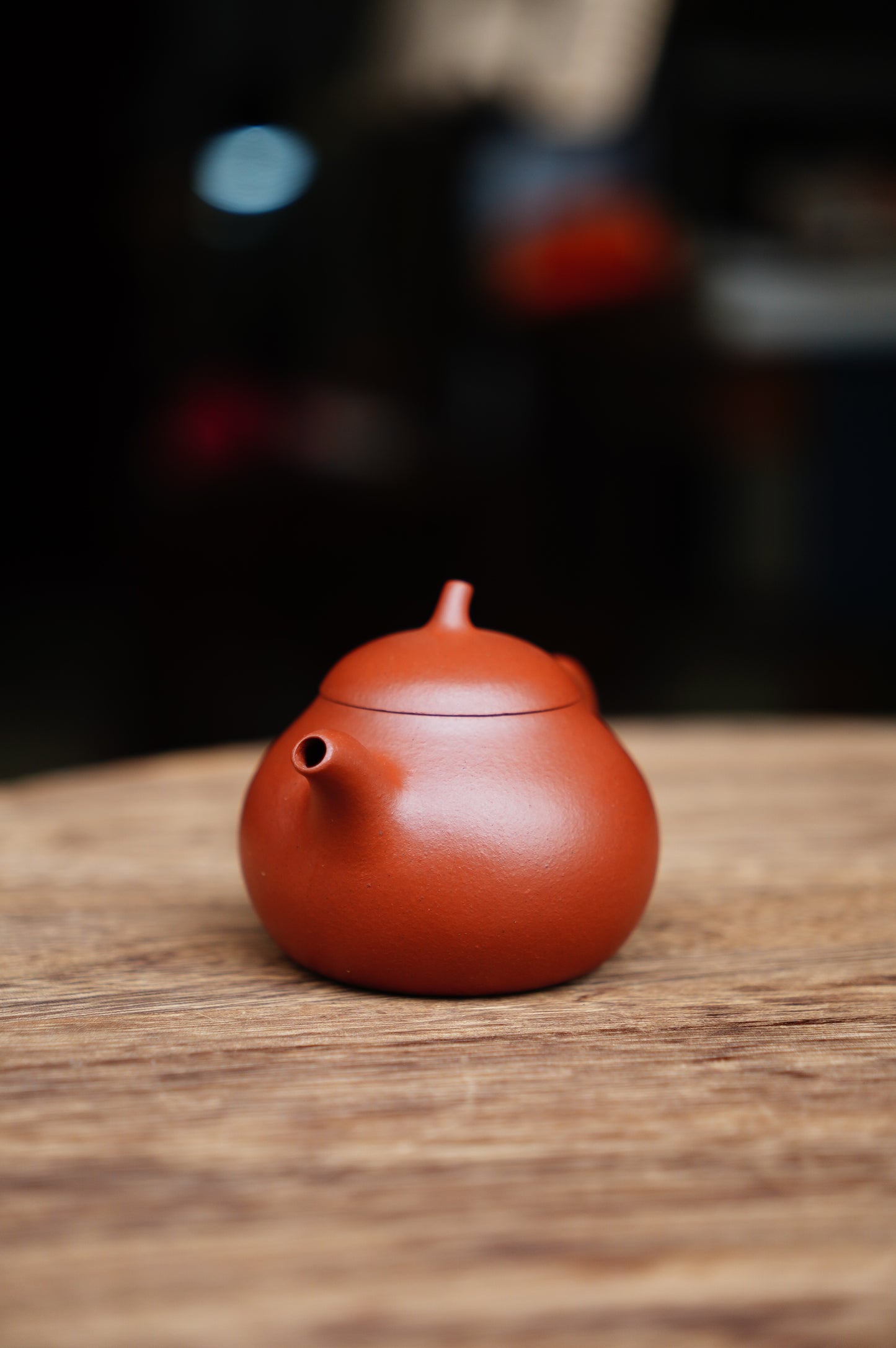 Handcrafted 100ml Zhu Ni Clay Teapot – Gongfu Brewer, Eggplant Shape