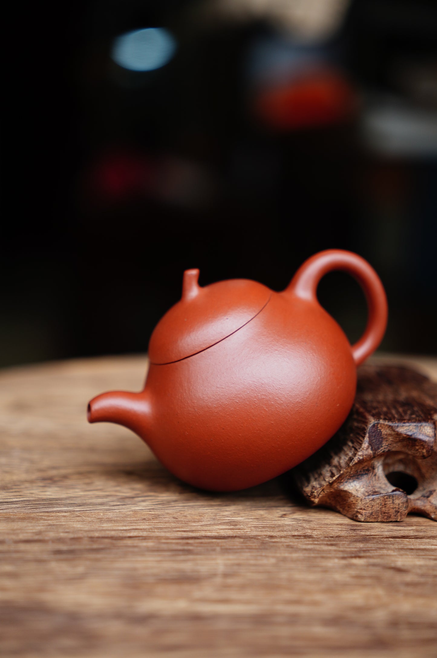 Handmade Yixing “Qie Gua” Purple Clay Teapot, Da Hong Pao Zini 100ml, Mini Gongfu Teapot for Oolong Tea, Small Zisha Teaware