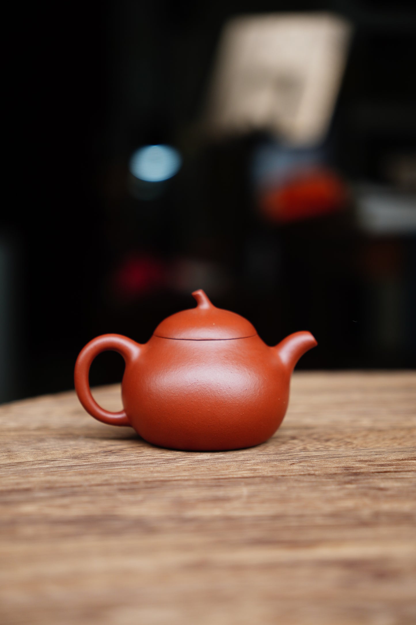 Handcrafted 100ml Zhu Ni Clay Teapot – Gongfu Brewer, Eggplant Shape